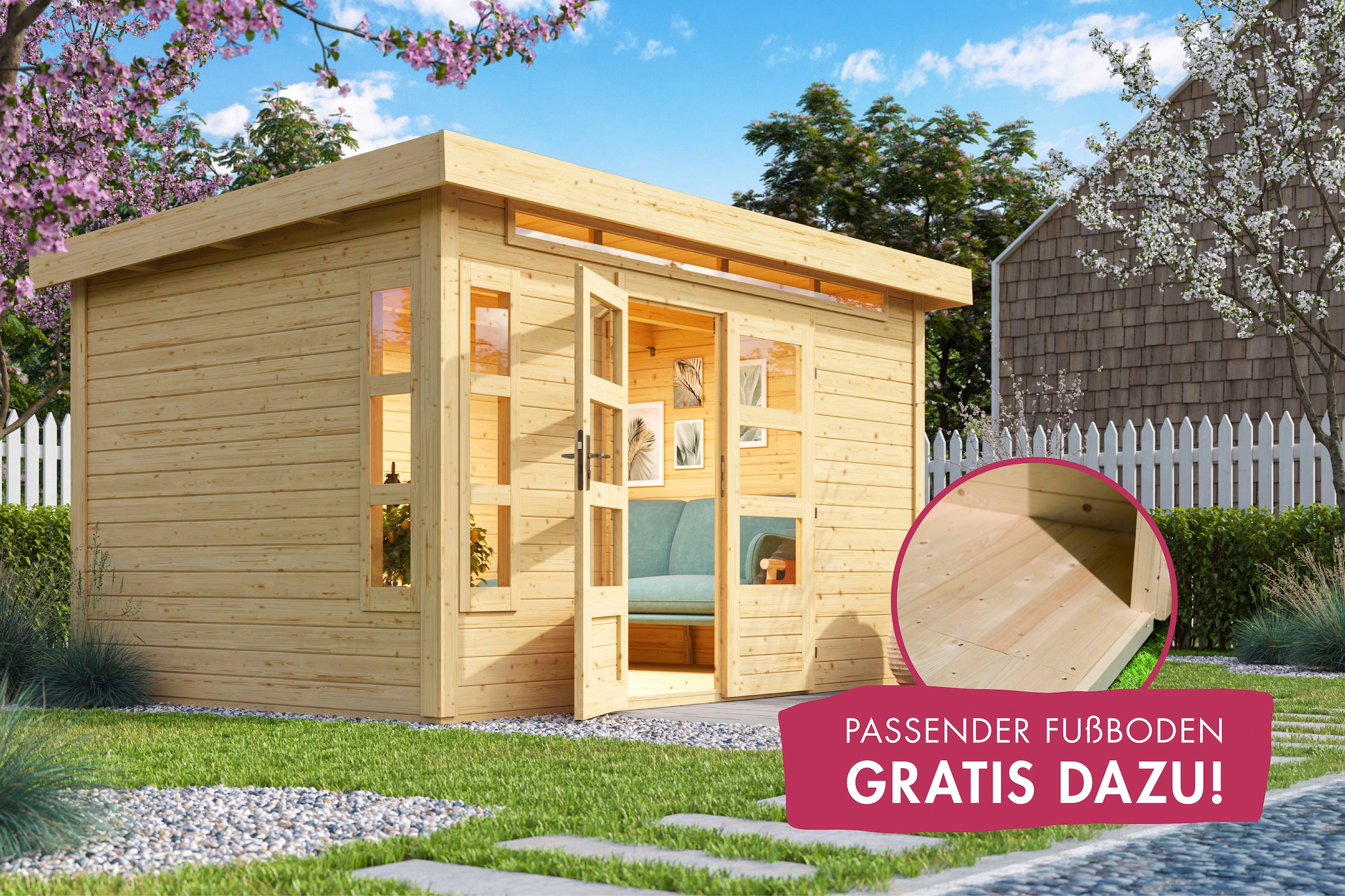 Karibu Gartenhaus »Kolimasee 7«, naturbelassen