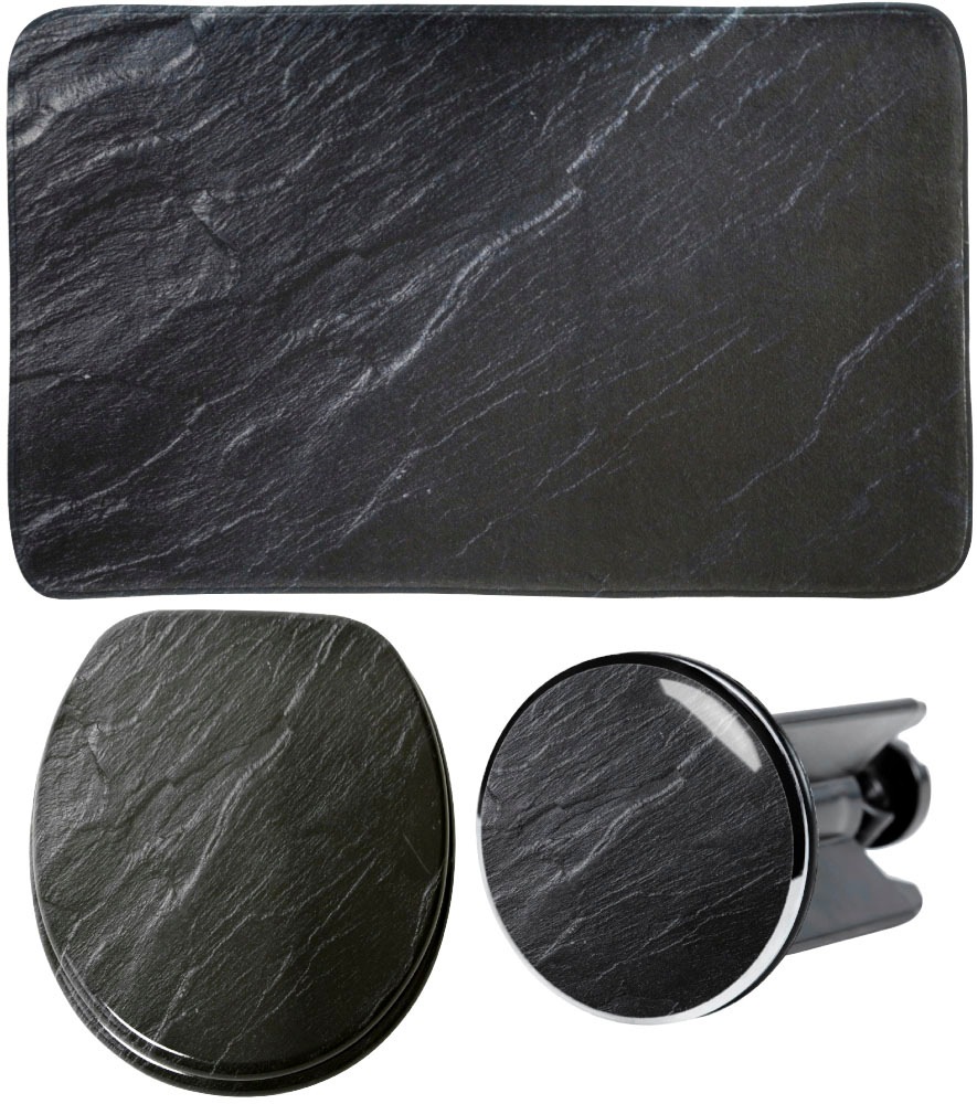 SANILO Badaccessoire-Set »Granit« schwarz