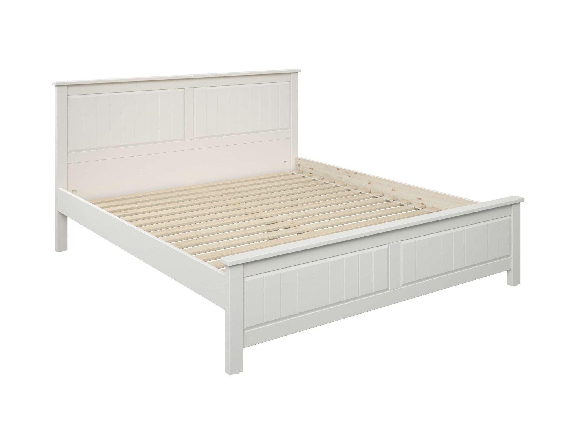Home affaire Massivholzbett »Northwood, Landhausstil, mit Lamellen und Kass günstig online kaufen