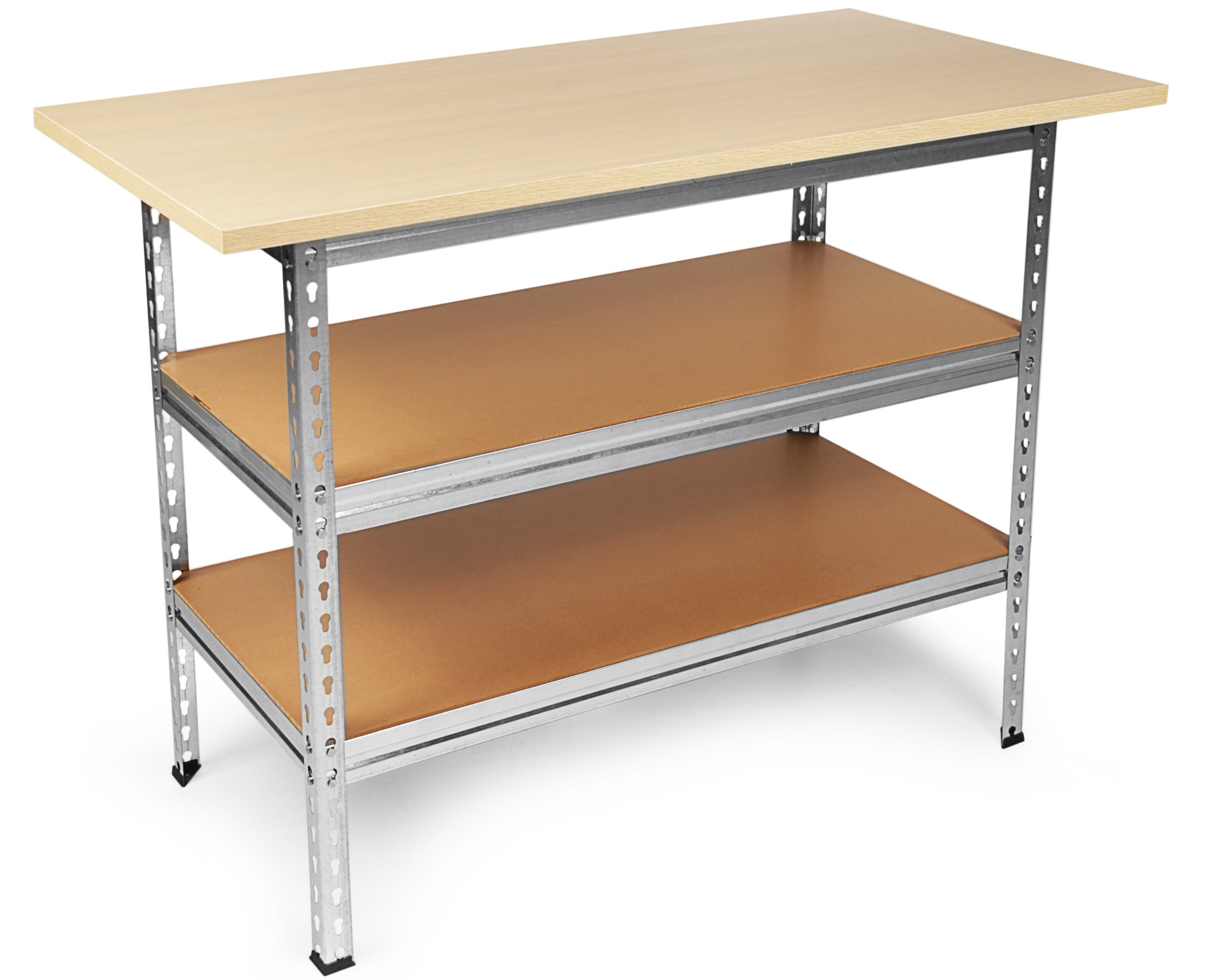 ONDIS24 Werkbank »Werkstatt Ecklösung »Sparfuchs««, (2 tlg.), 180 x 120 x 85 (H) cm, bis 320 kg belastbar, Arbeitsplatte 25 mm
