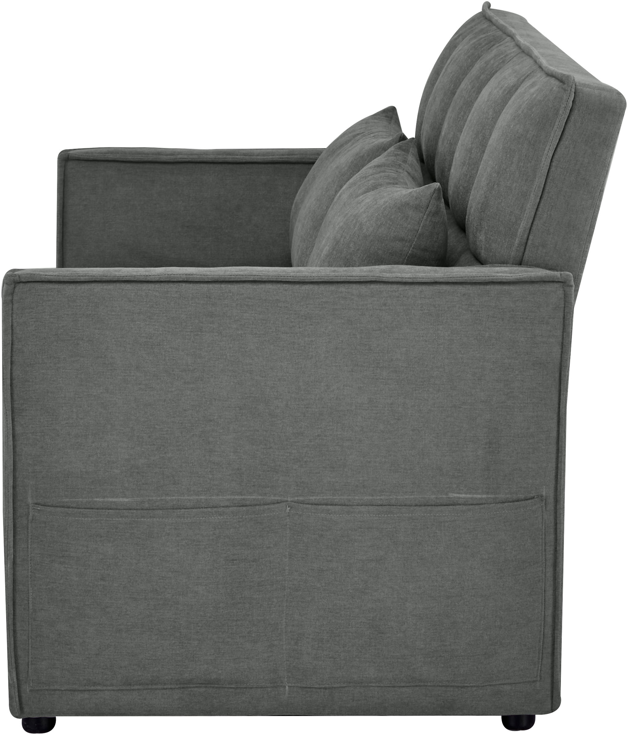OTTO home Schlafsofa »STEFFO, 159 cm, 2-Sitzer, mit verstellbarer Rückenlehne« Klappmechanismus, Feinstruktur-Bezug, natürliche Farben