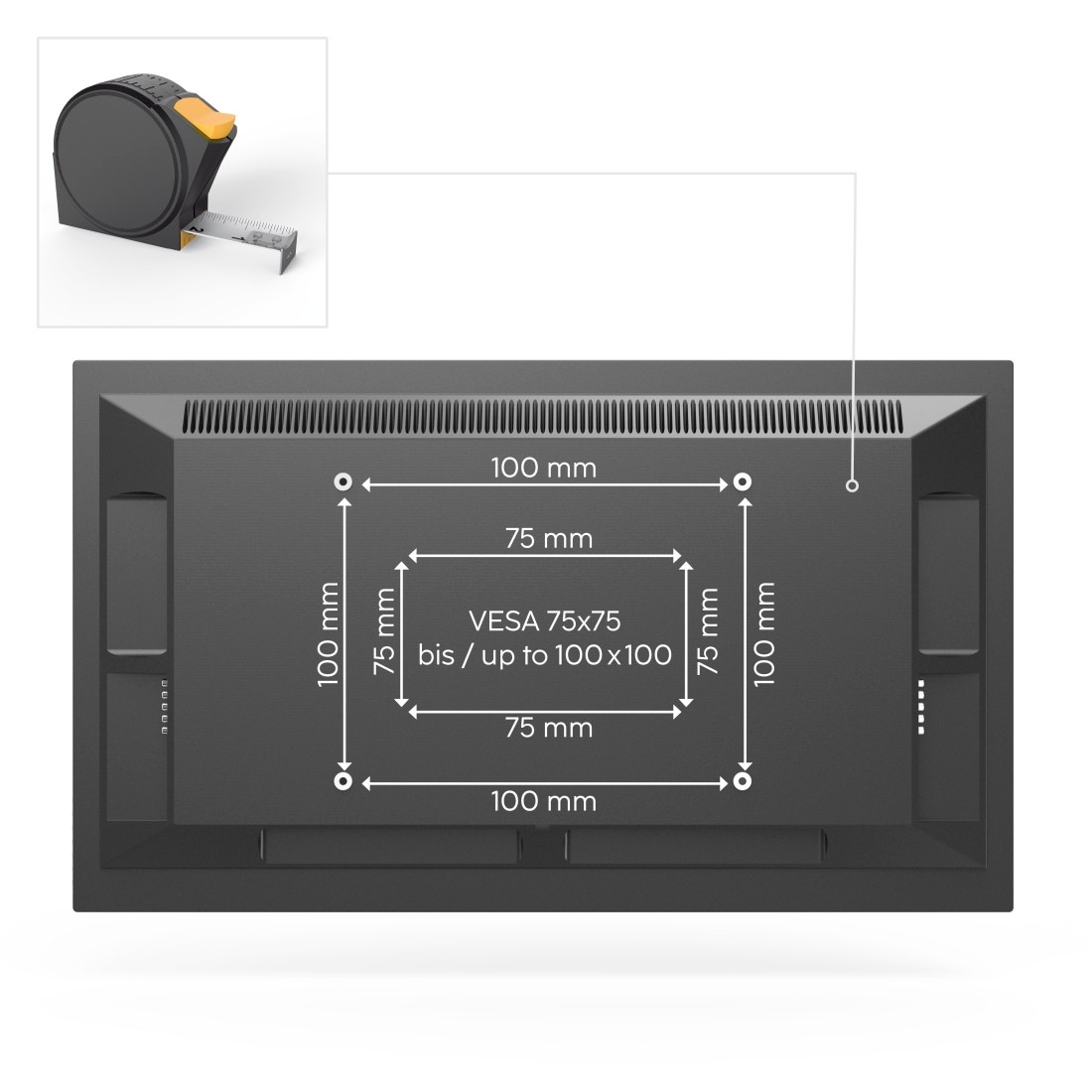 Hama Monitor-Halterung »Doppelmonitorhalterung höhenverstellbar für 17-35 Zoll Monitore« bis 89 cm Zoll Gasfeder, 360° Rotation, VESA, Kabelmanagement, Dualarm