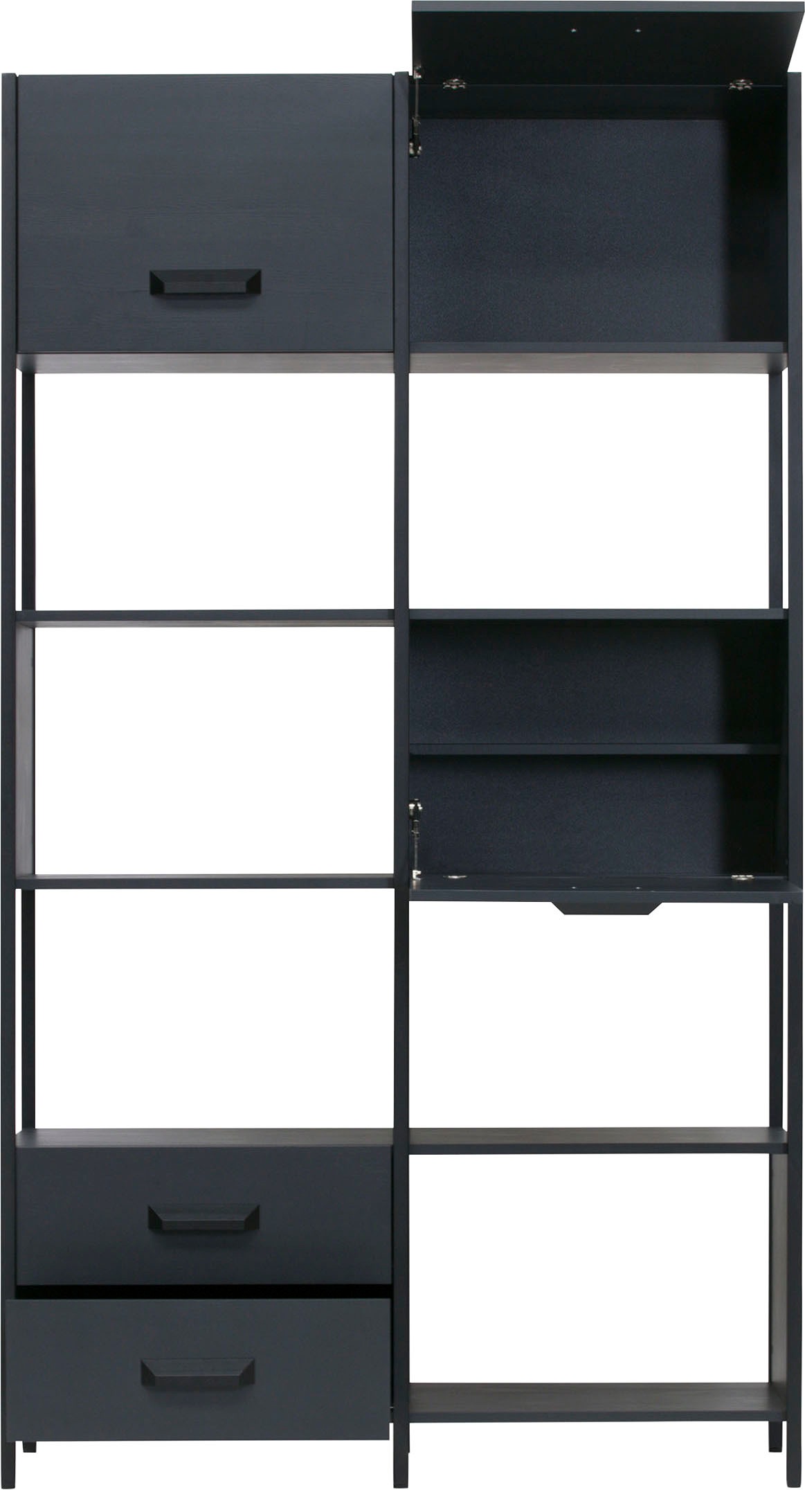 WOOOD Regal »Legacy«, mit Schubladen, H 221 cm x B 125 cm