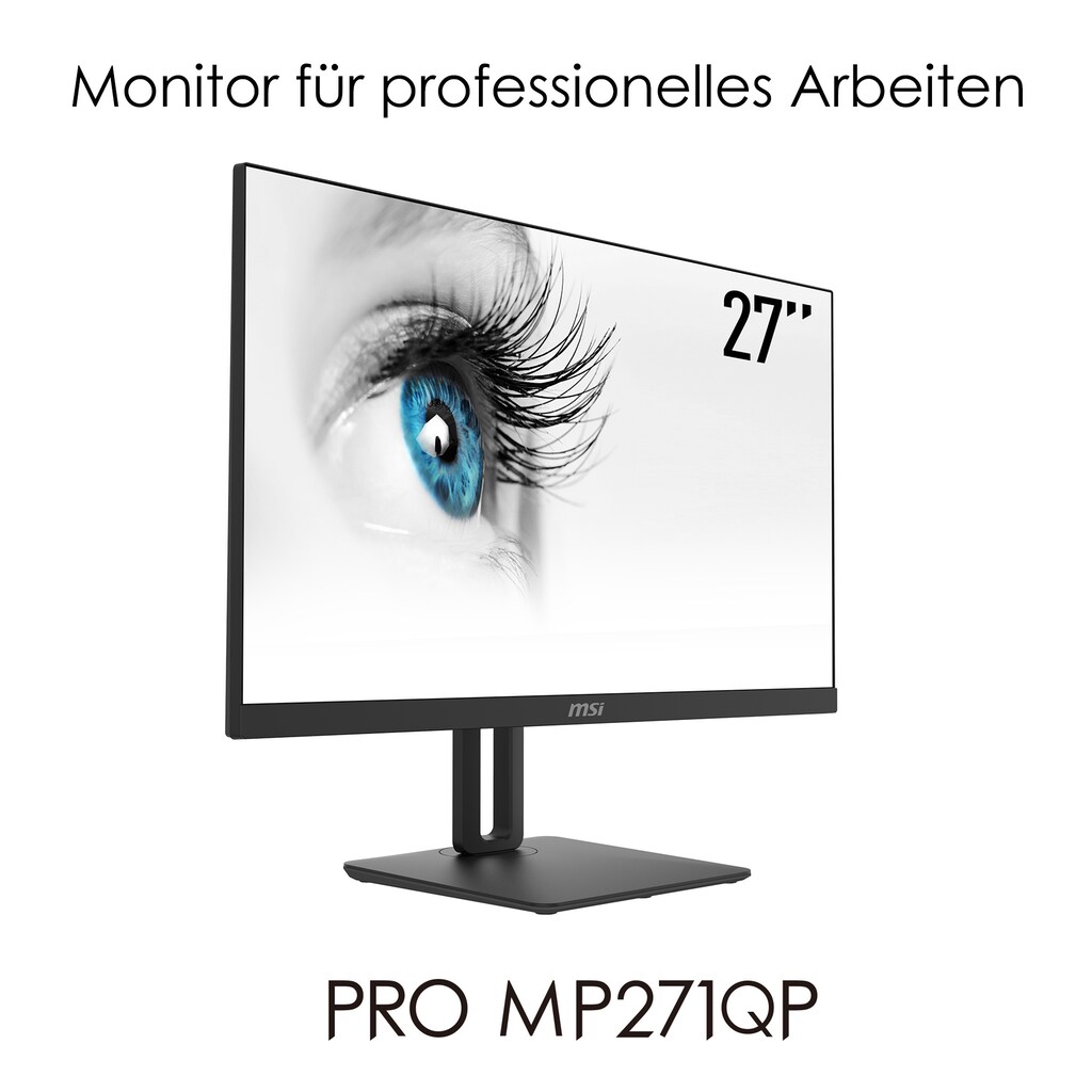 MSI LED-Monitor »PRO MP271QP«, 69 cm/27 Zoll, 2560 x 1440 px, WQHD, 5 ms Reaktionszeit, 60 Hz