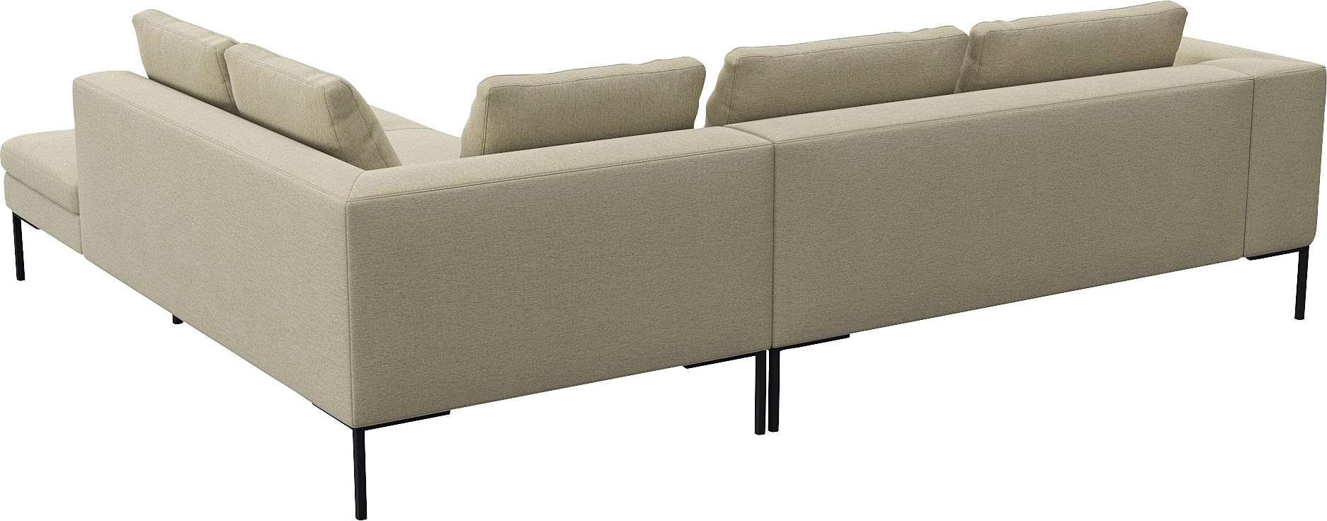 FLEXLUX Ecksofa »Loano, superbequemer Sitzkomfort durch Kaltschaum im Sitz«, modernes Sofa, frei im Raum stellbar, lose Kissen, L-Form