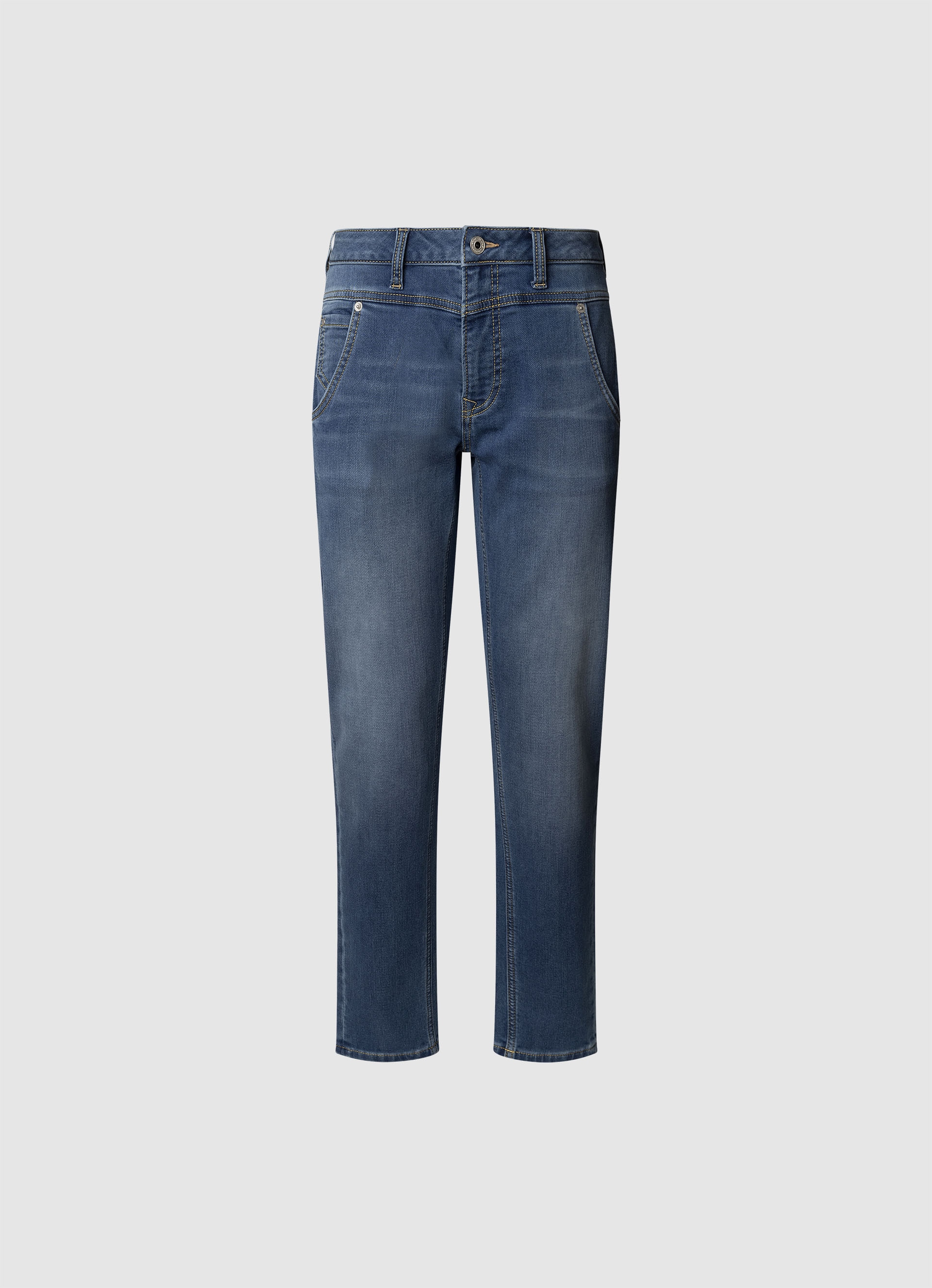 Pepe Jeans Tapered-fit-Jeans »TAPERED GYMDIGO MW CAREY«, mit Passe vorn