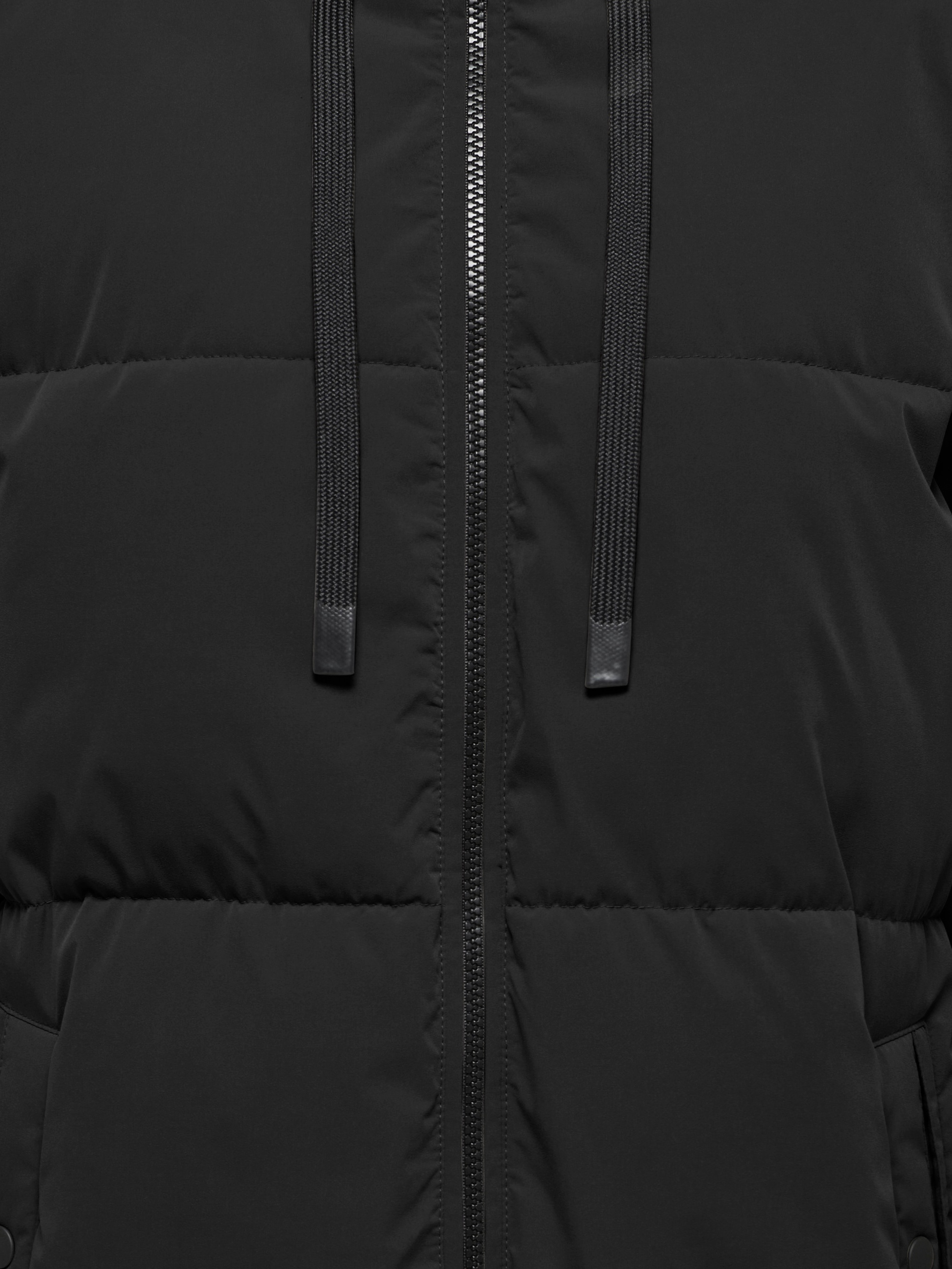 JDY Steppmantel »JDYBLAIR LONG HOOD PUFFER OTW SIJ« Kunstfaser, Kapuze mit Kordelzug
