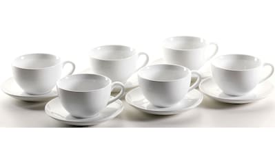 Tasse »Colombia«, (Set, 12 tlg., 6 Milchkaffeeobertassen-6 Untertassen)