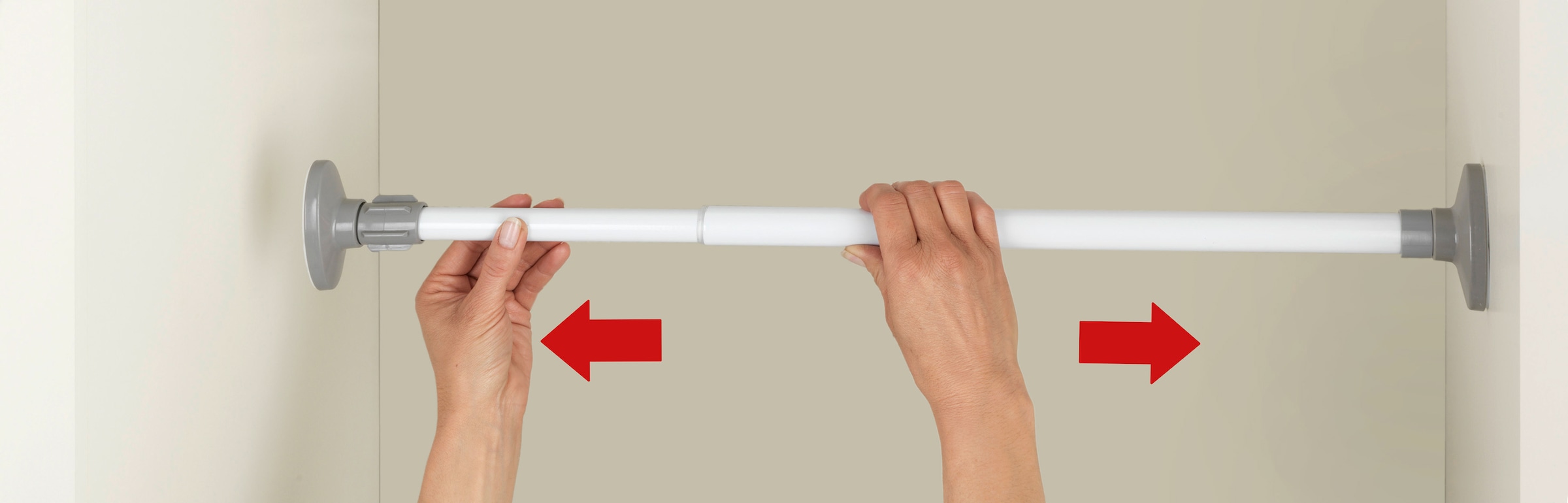 WENKO Klemmstange »Herkules«, ausziehbar, 80-145 cm, stufenlos ausziehbar