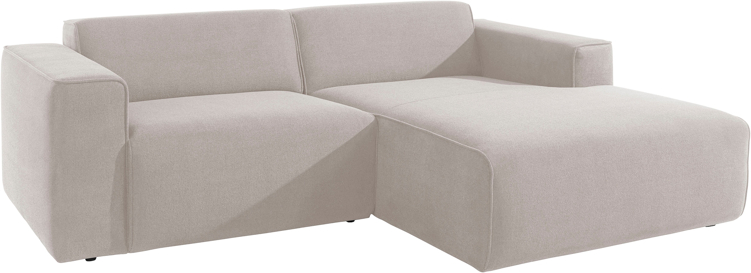 andas Ecksofa »Noord mit Kedernaht, Breite 234 cm«, mit Kedernaht, Breite 234 cm, Cord, Struktur, Webstoff