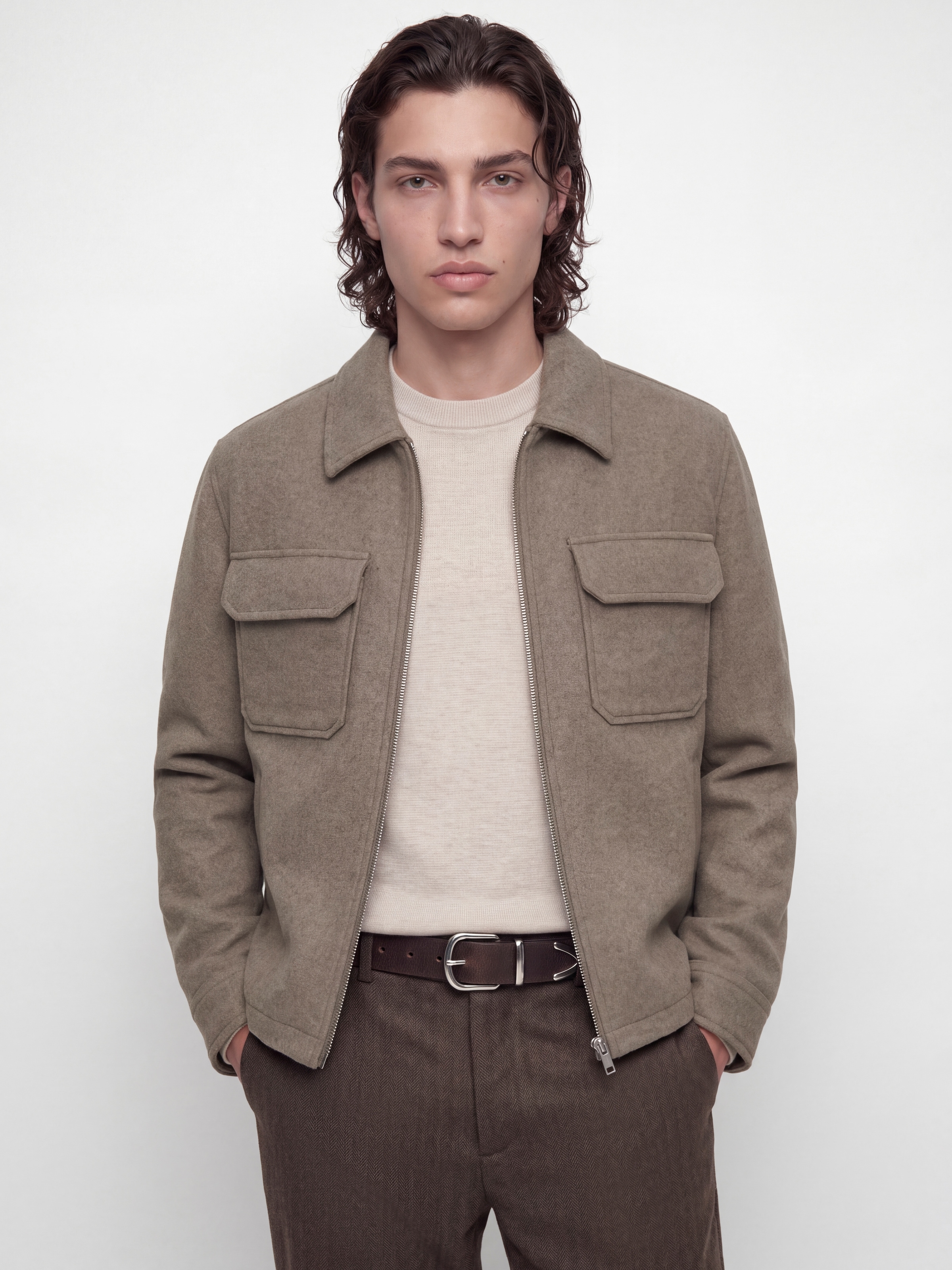 Jack & Jones Blouson »JPRBLUWAKEFIELD WOOL BLEND JACKET SN« Materialmix, mit Wollanteil