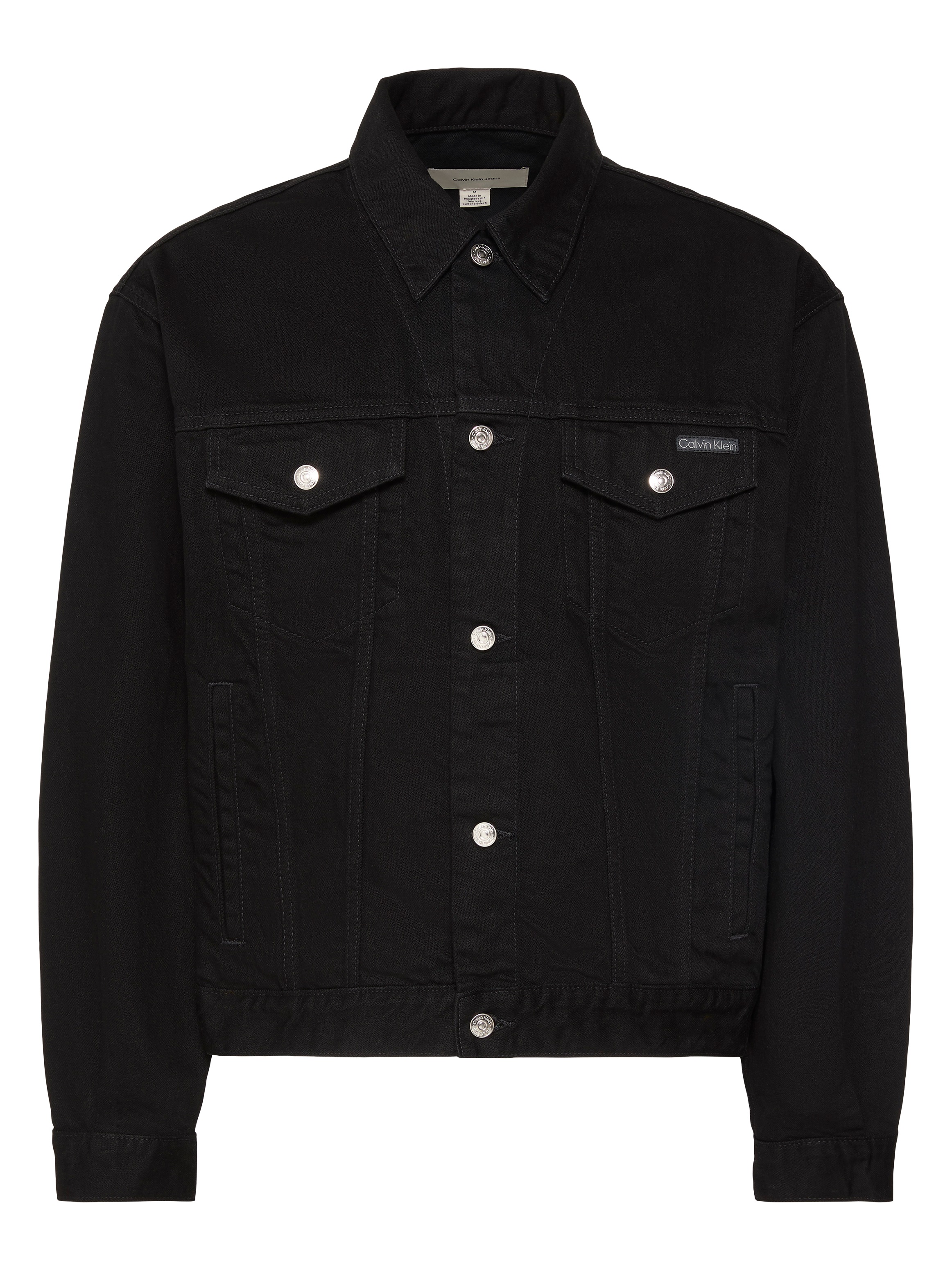 Calvin Klein Jeans Jeansjacke »90S CK CLASSIC BLACK TRUCKER« ohne Kapuze Regular fit mit normalen Hemdkragen