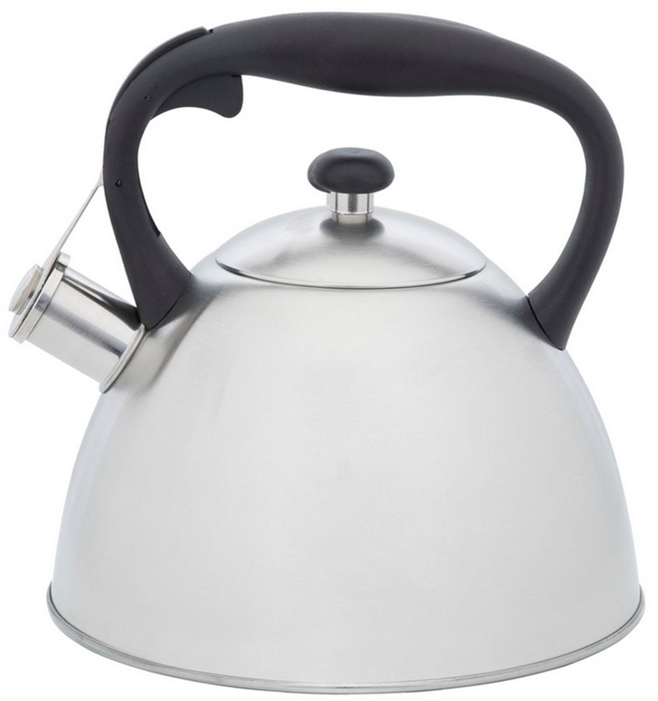 RESTO Kitchenware Wasserkessel »Gemini, Flötenkessel 3 l mit wärmespeicherndem Boden im Geschenkkarton«, Edelstahl, (1 tlg.), mit ergonomischem, wärmeableitenden Bakelit-Griff