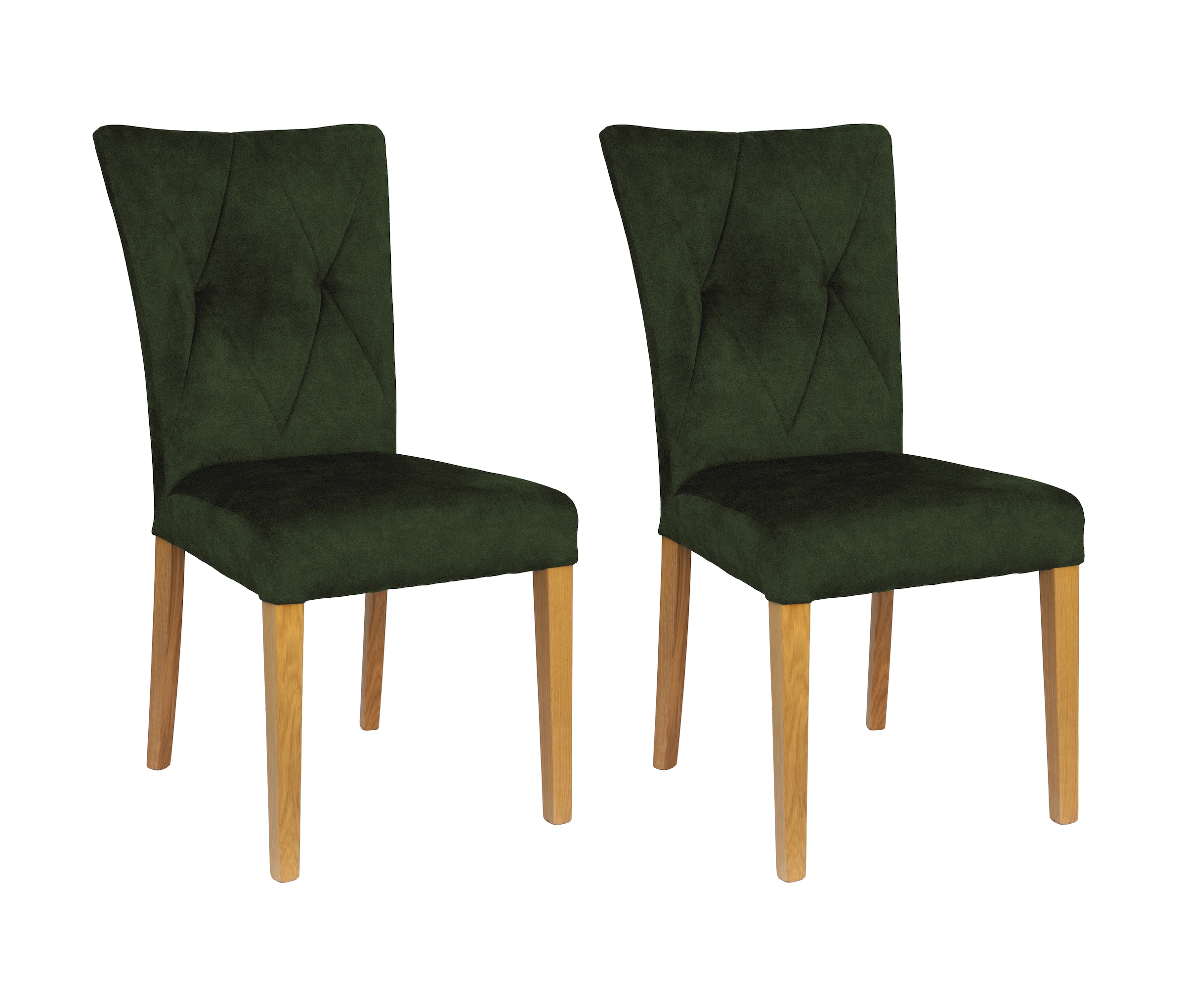 Home affaire 4-Fußstuhl »Diamond«, (Set), 2 St., Samtvelours, Sitz und Ruec günstig online kaufen