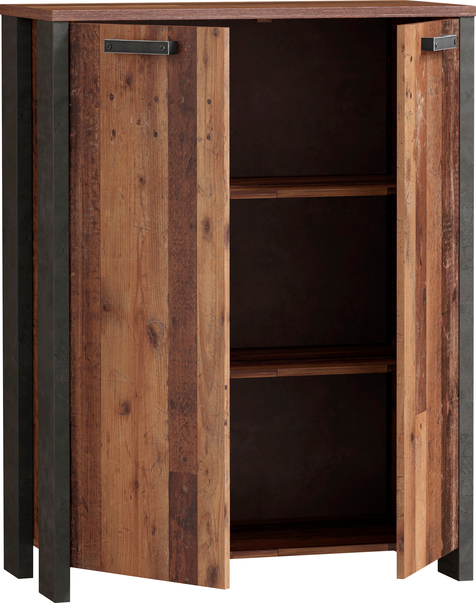 FORTE Kommode »Clif«, Aktenschrank im Industriestil, Breite 86 cm x Höhe 115 cm