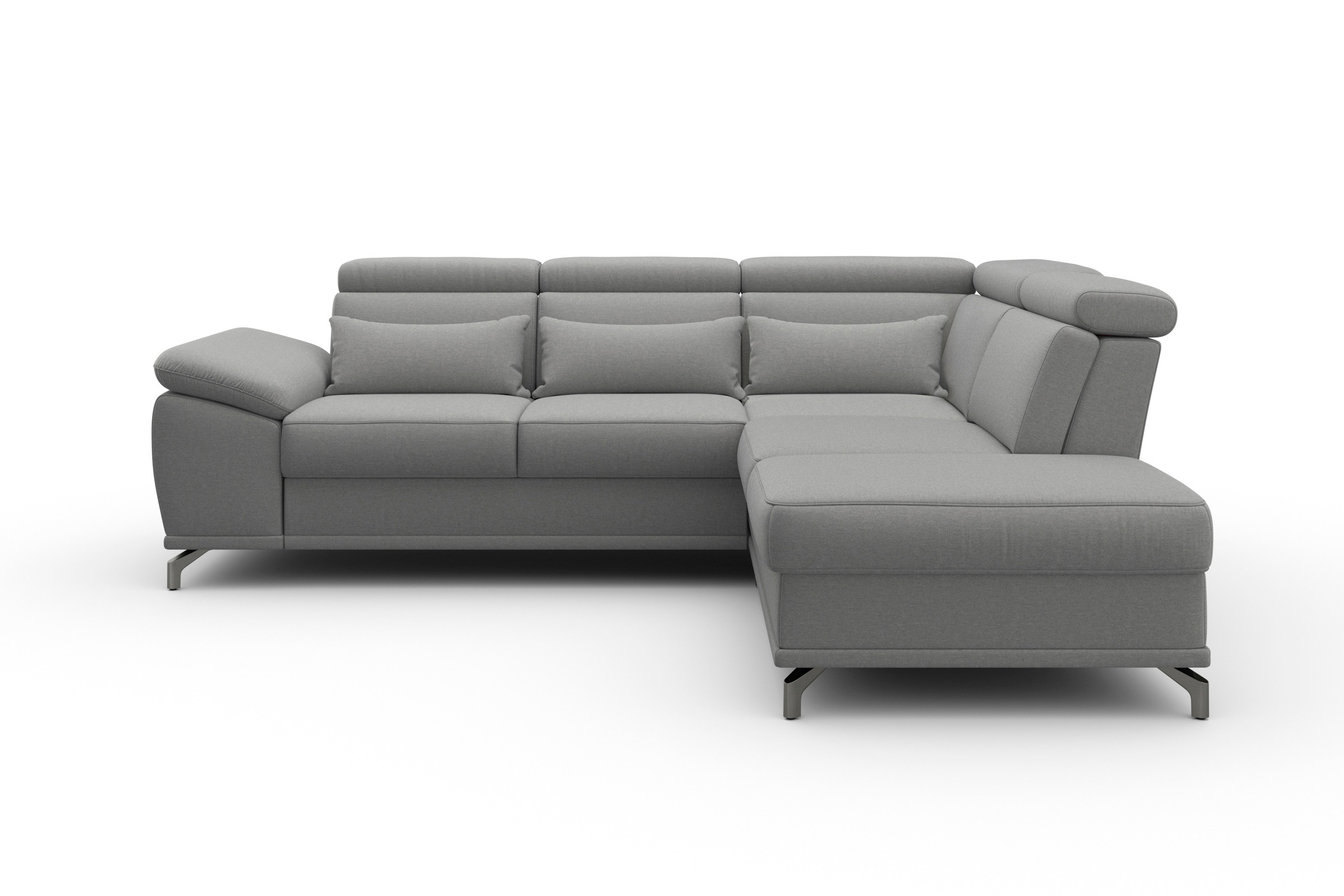 sit&more Ecksofa »Cabrio L-Form, B: 274 cm, mit Sitztiefen-, Arm- & Kopfteilverstellung« 3 Nierenkissen, Federkern, optional Bettfunktion und Stauraum