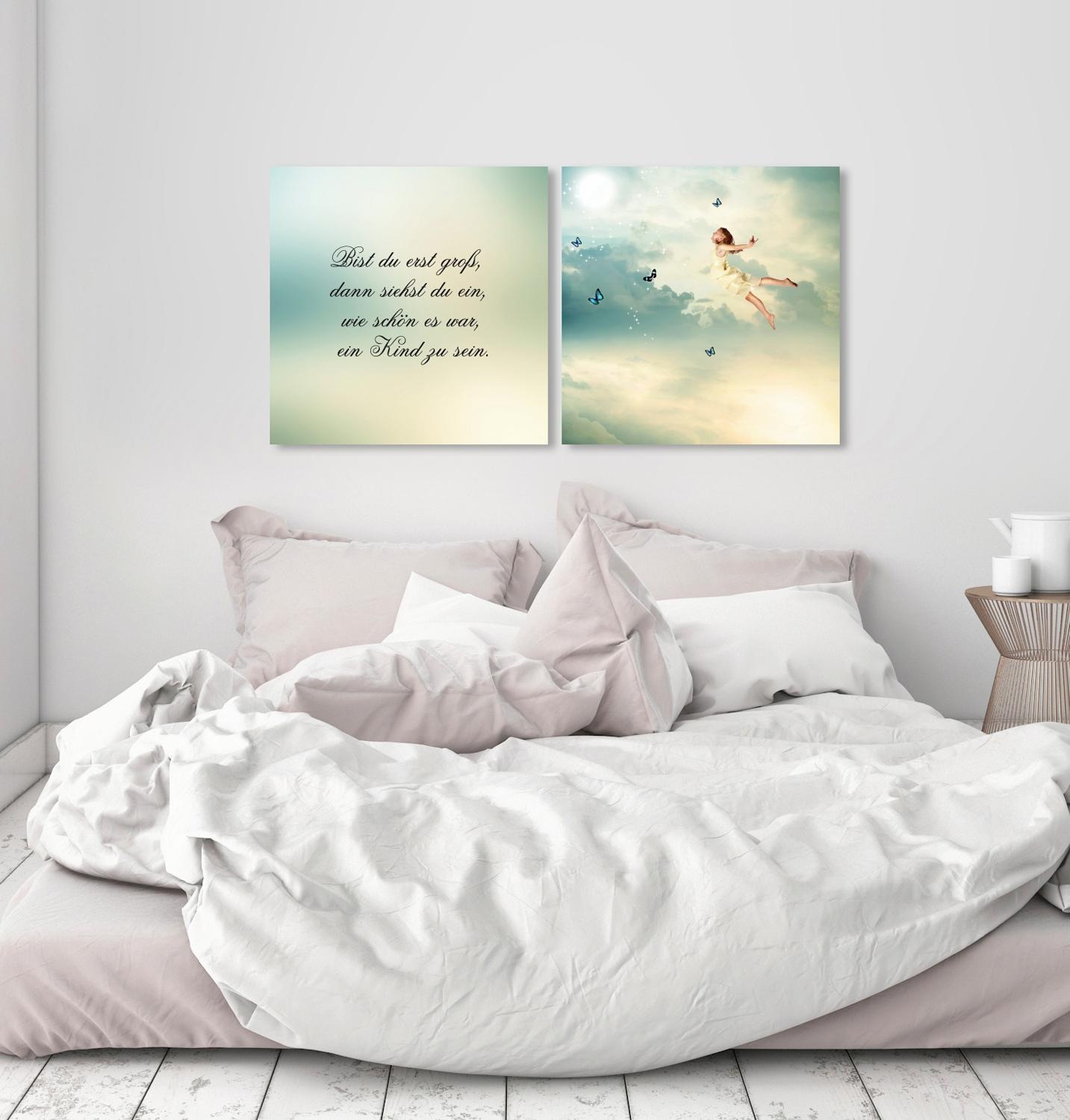 queence Leinwandbild »Gedicht Kinder«, (Set), Premium-Leinwandstoff, Handar günstig online kaufen