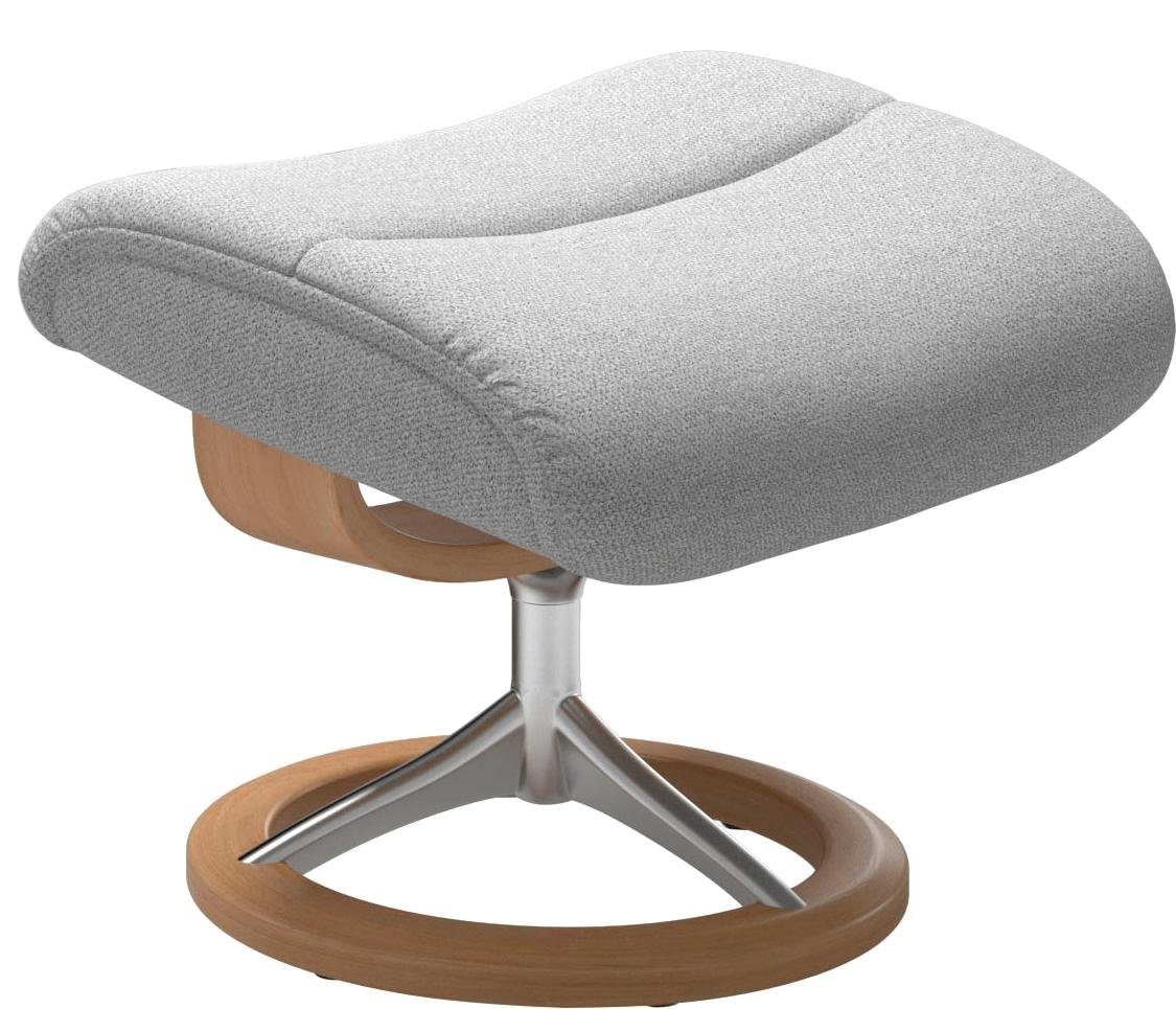 Stressless® Relaxsessel »View«, (Set, Relaxsessel mit Hocker), mit Signature Base, Größe M,Gestell Eiche