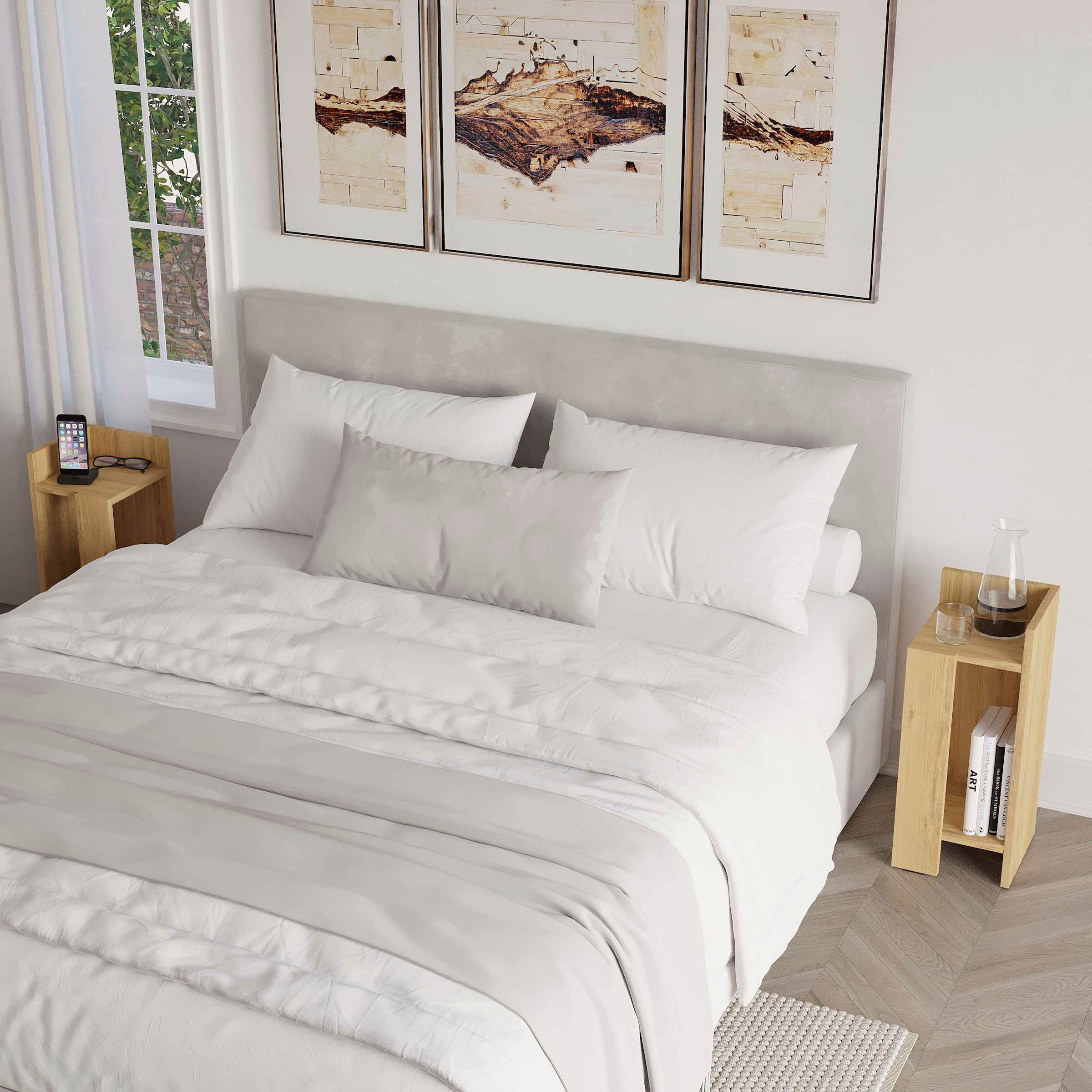 Decortie Nachttisch »ELOS NACHTTISCH RECHTS MODUL«, (Packung, 1 St.), Leichte Montage, Lagerung, Platzsparend