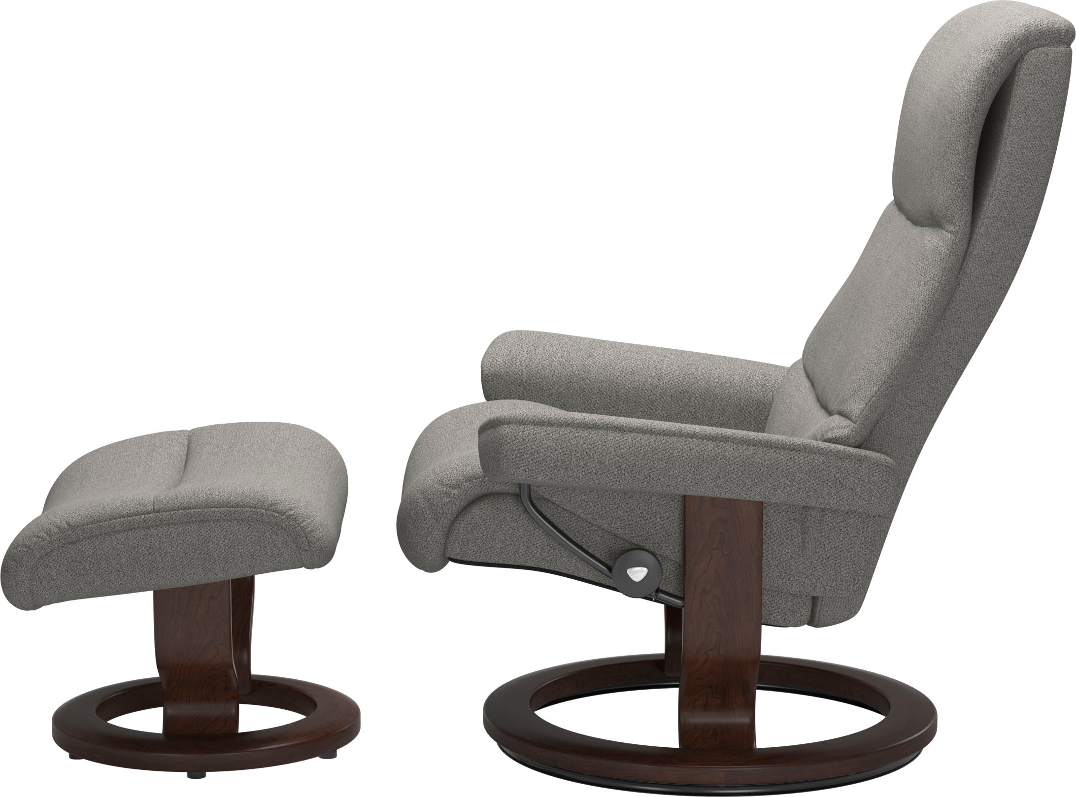 Stressless® Relaxsessel »View«, (Set, Relaxsessel mit Hocker), mit Classic Base, Größe M,Gestell Braun