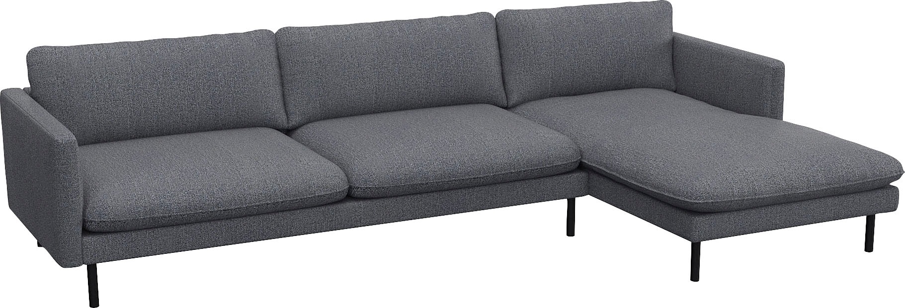 FLEXLUX Ecksofa »Bolzano, elegant und bequem, L-Form«, Sitzaufbau mit Kaltschaum & Stahl-Wellen, loose Sitz -& Rückenkissen