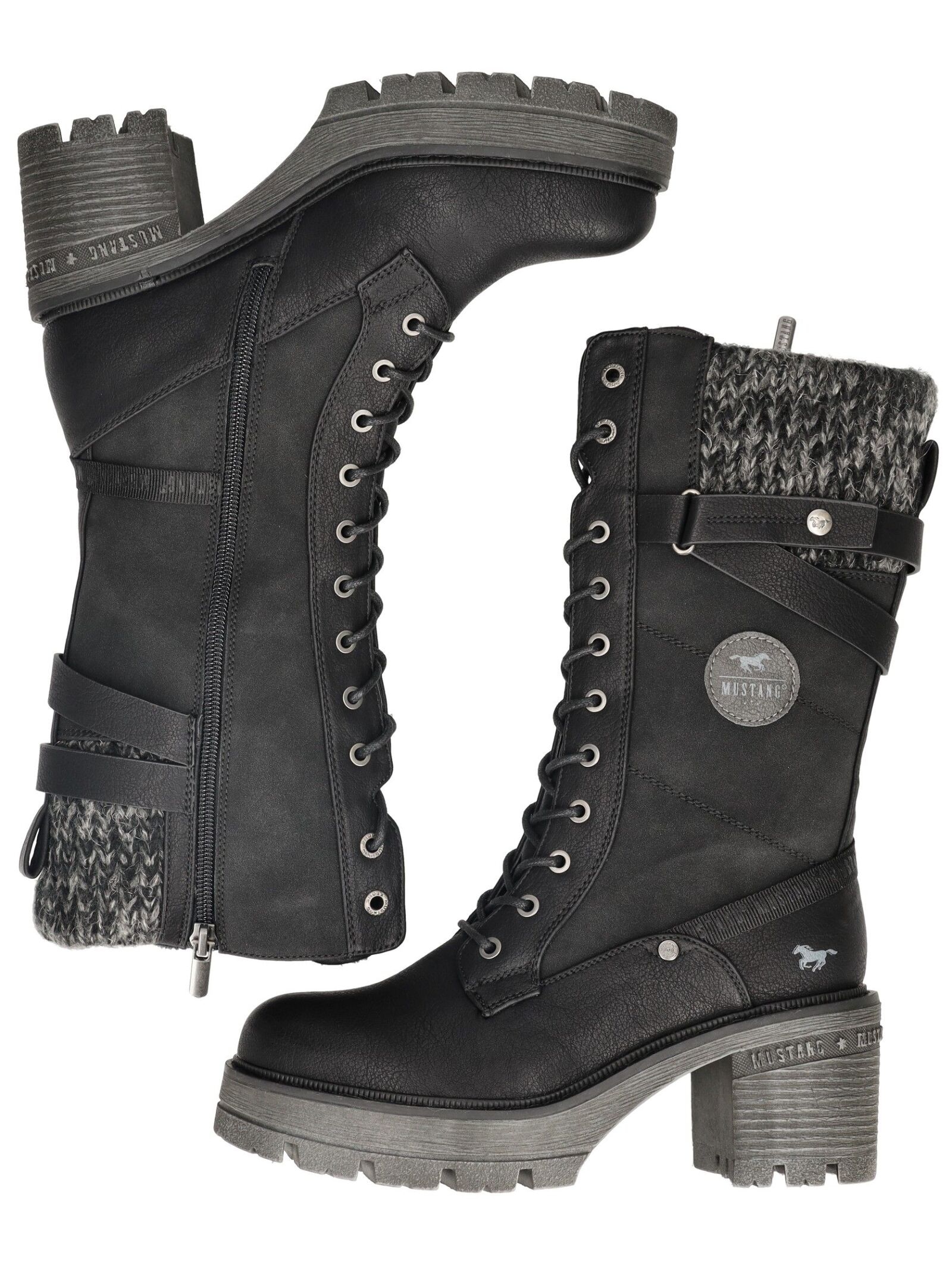 Mustang Shoes Schnürstiefel »Mustang Shoes Stiefel Lederimitat/Textil«