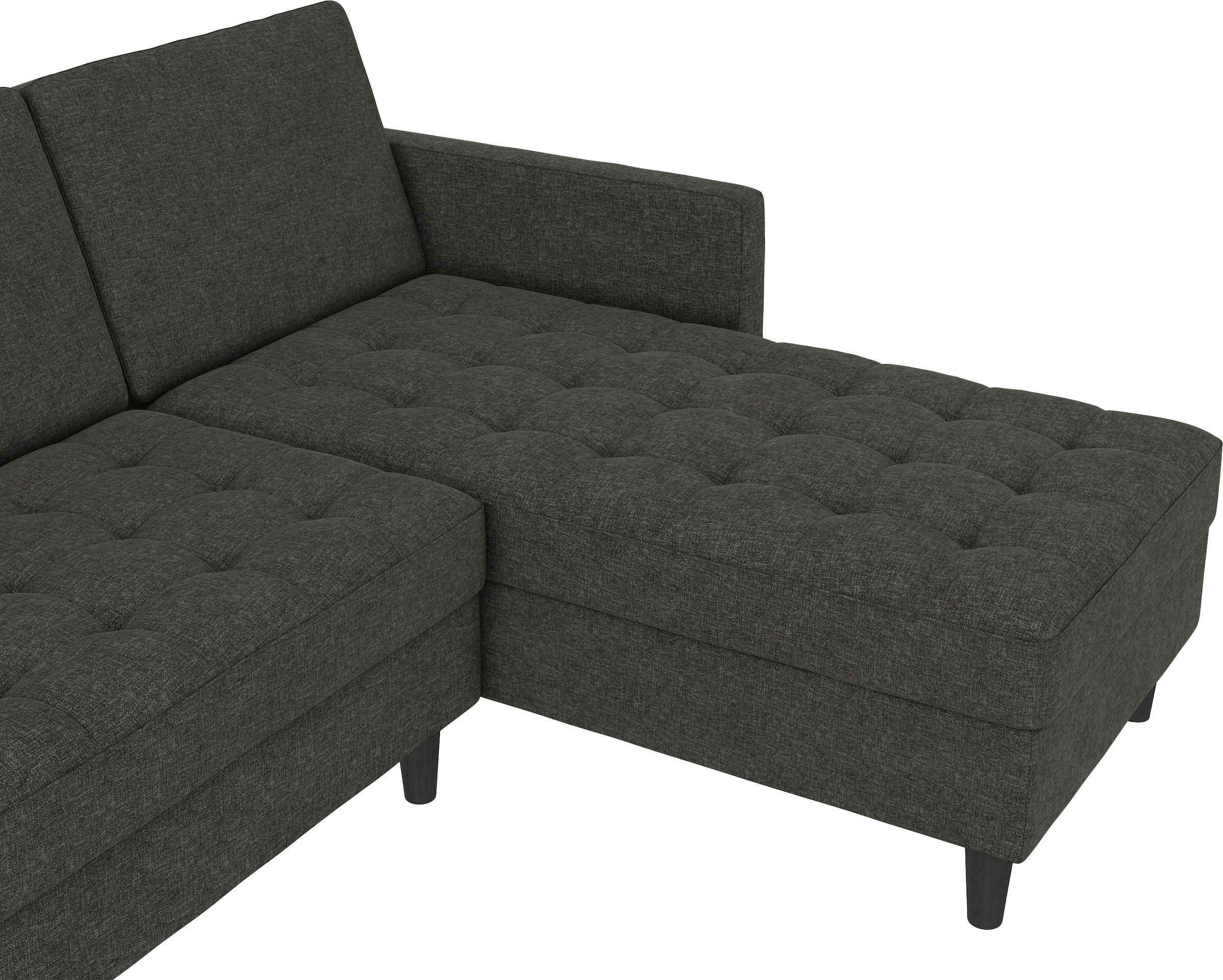 Dorel Home Ecksofa »Presley, L-Form,«, Ecksofa mit Bett-Funktion und Stauraum, verstellbare Rückenlehne