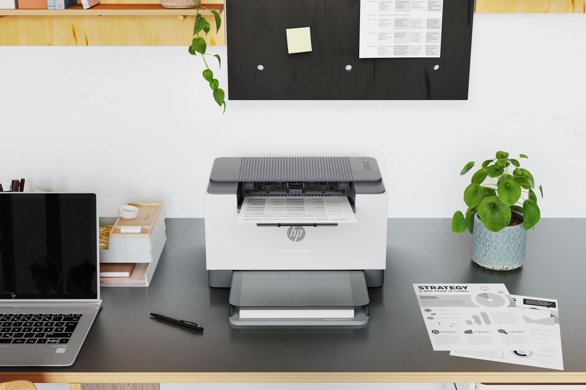 HP Schwarz-Weiß Laserdrucker »LaserJet M207dw« HP Instant Ink kompatibel