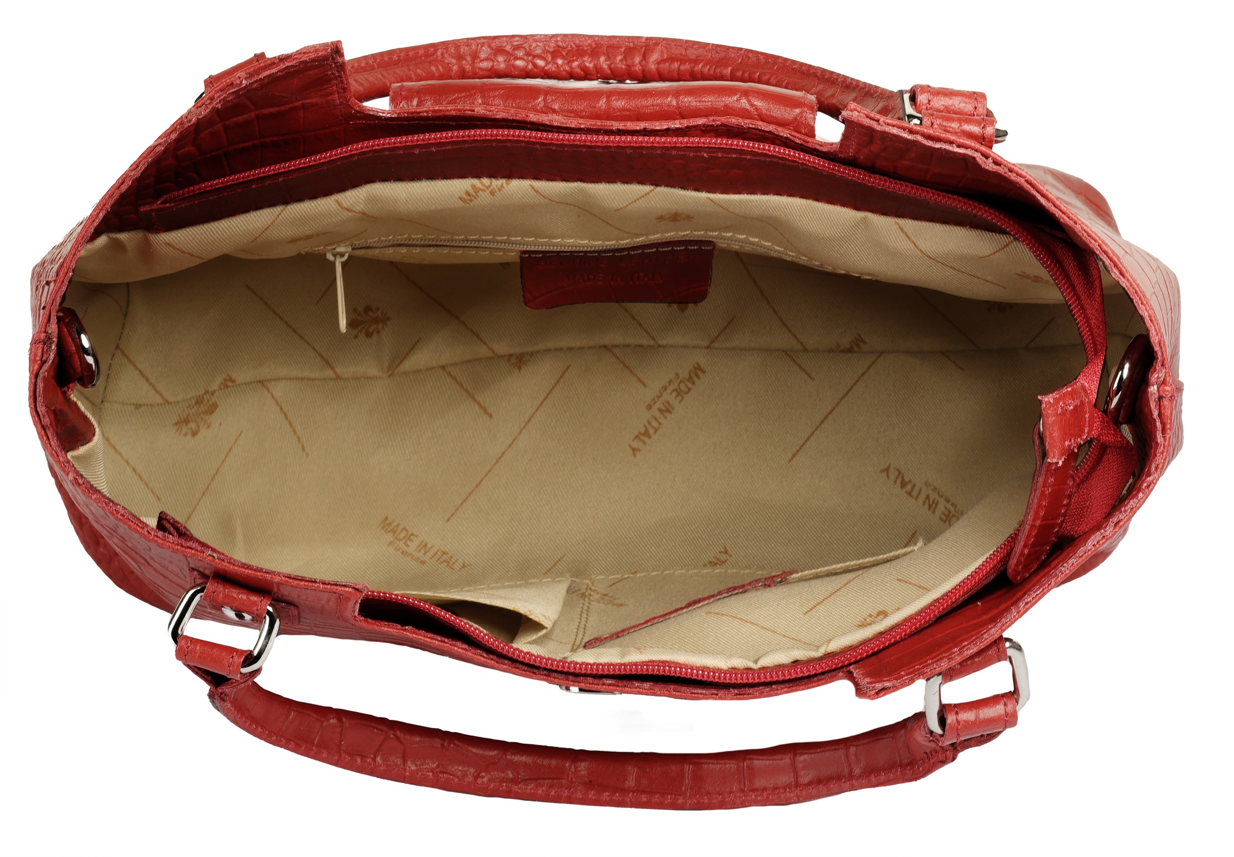 Cluty Henkeltasche, echt Leder, Made in Italy