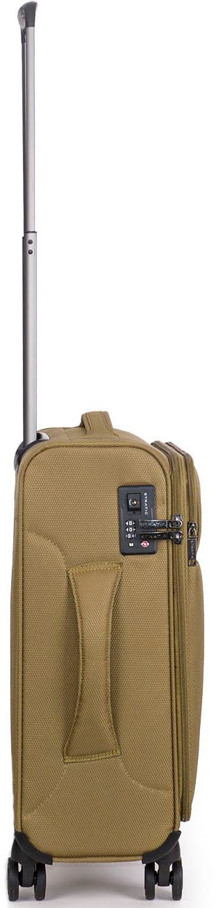 Stratic Weichgepäck-Trolley »Stratic Light + S, khaki«, 4 Rollen, Handgepäck Reisekoffer Reisegepäck TSA-Zahlenschloss