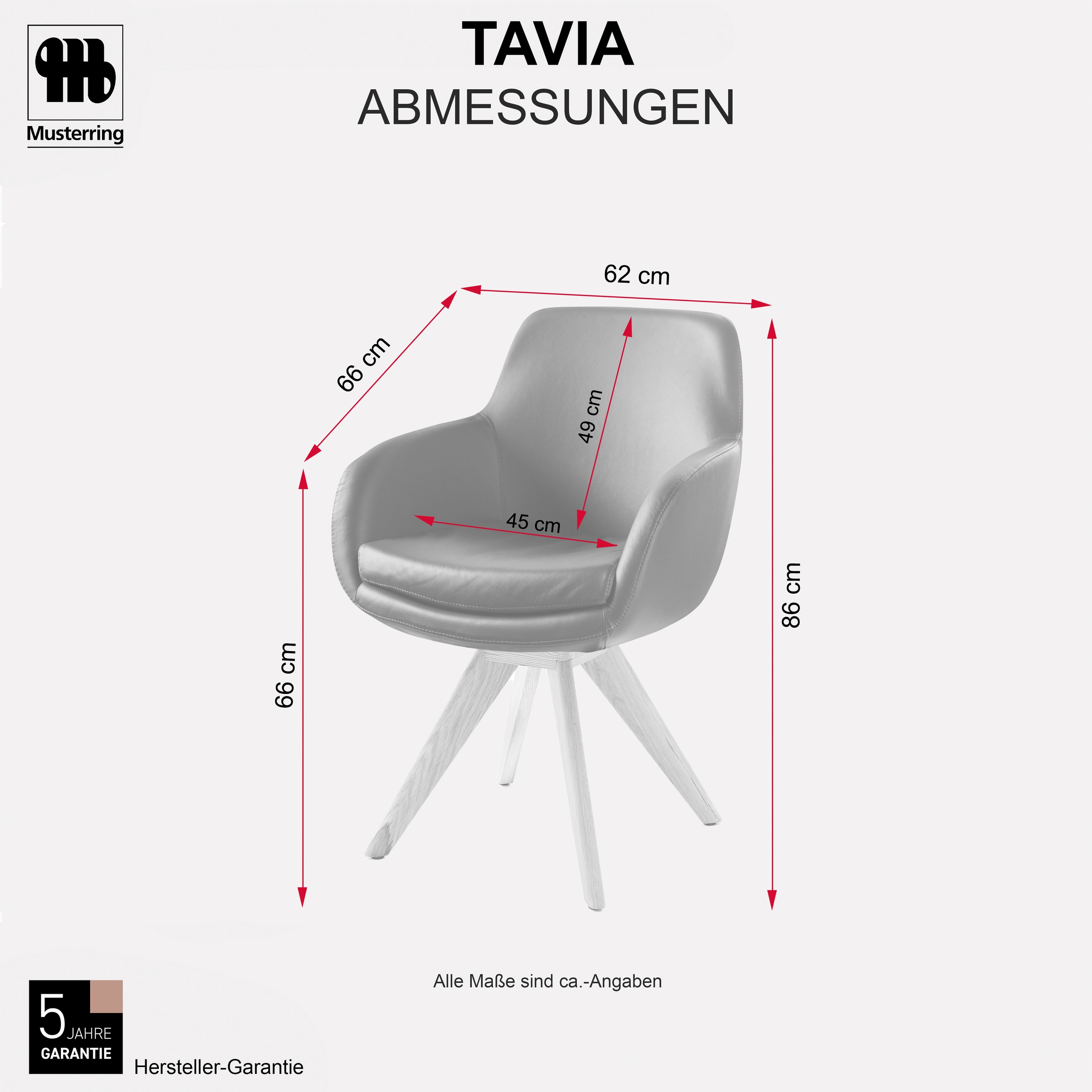 Musterring Esszimmerstuhl »Tavia« (Set) 2 Stk.Stativgestell Wildnussbaum, Drehfunktion optional, diverse Farben
