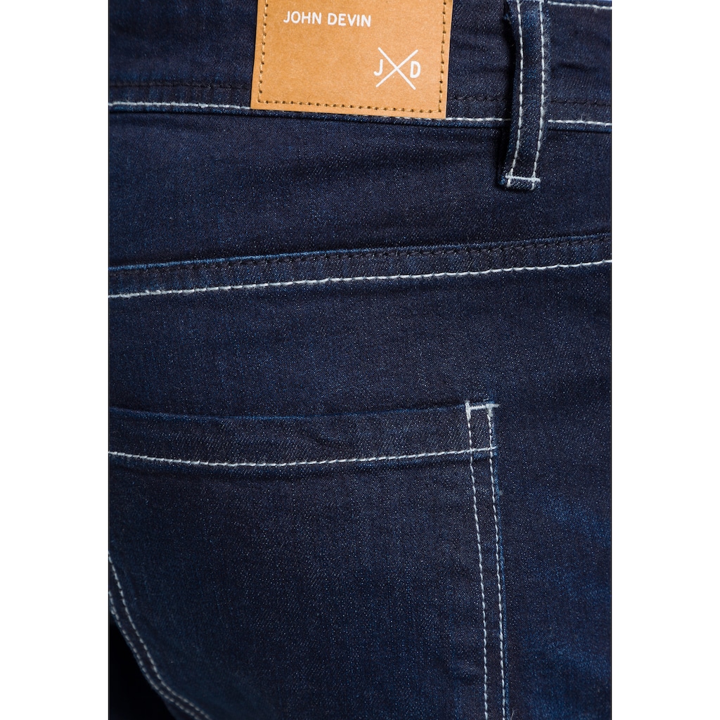 John Devin Straight-Jeans, mit Stretch