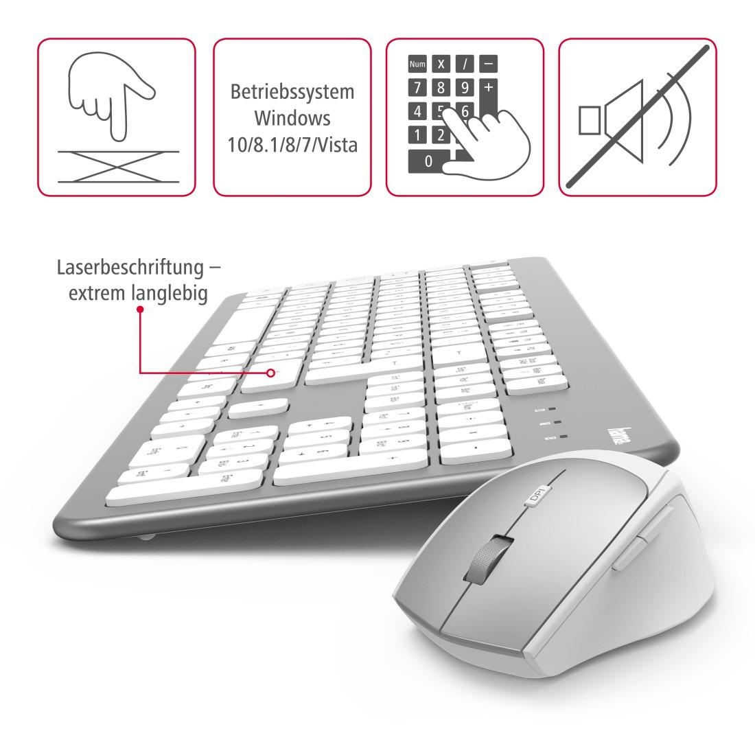 Hama Tastatur- und Maus-Set »Funktastatur-/Maus-Set "KMW-700" Tastatur/Maus-Set«