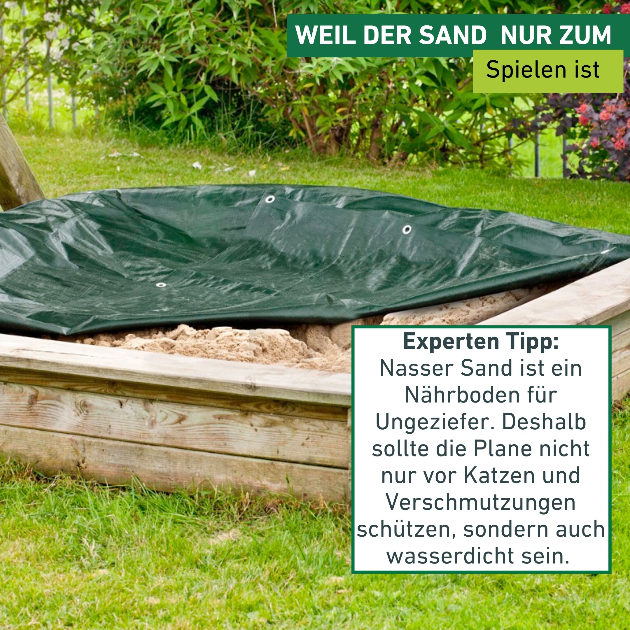 Windhager Sandkasten-Abdeckplane »MEDIUM« 1,7x1,7 m, mit Kordel zur Befestigung