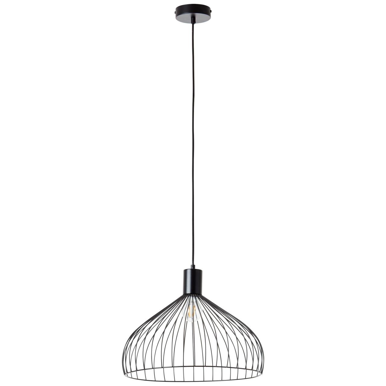Brilliant Pendelleuchte »Blacky«, 1 flammig, Leuchtmittel E27 | ohne Leuchtmittel, Hängelampe 40cm schwarz matt