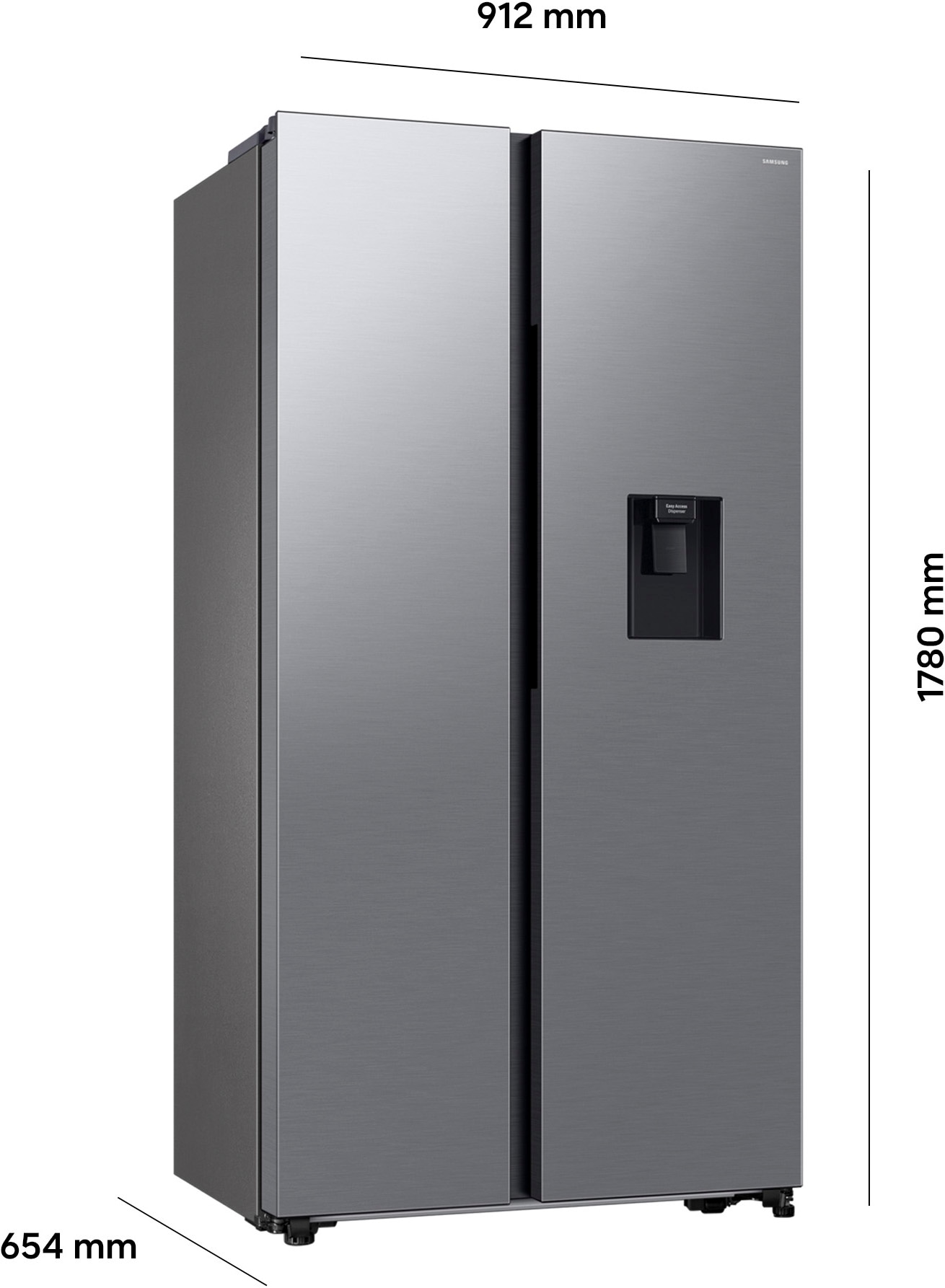 Samsung RS4000 »RS57DG410EM9« 178 cm hoch 91,2 cm breit mit Wasserspender, No Frost+, AI Energy Mode, SpaceMax