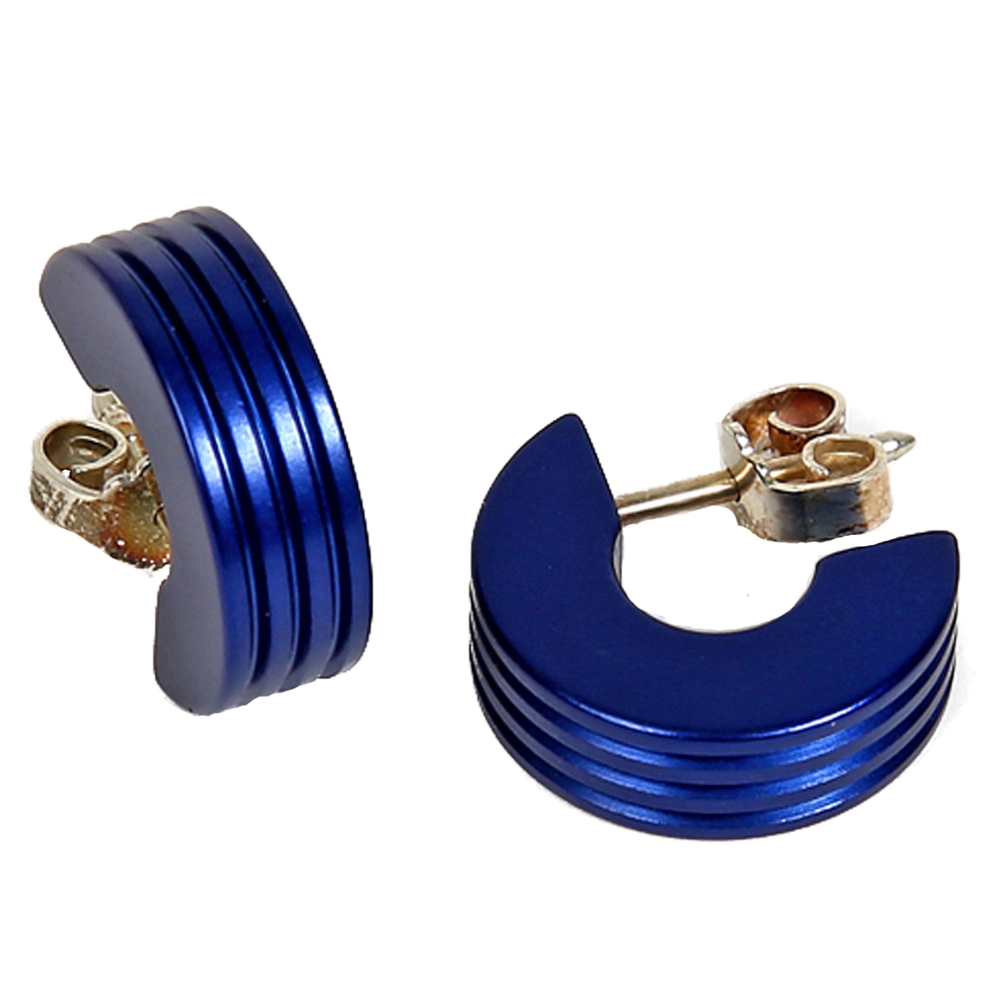 DEMARIE Paar Creolen »eloxiertes Aluminium blau« blau