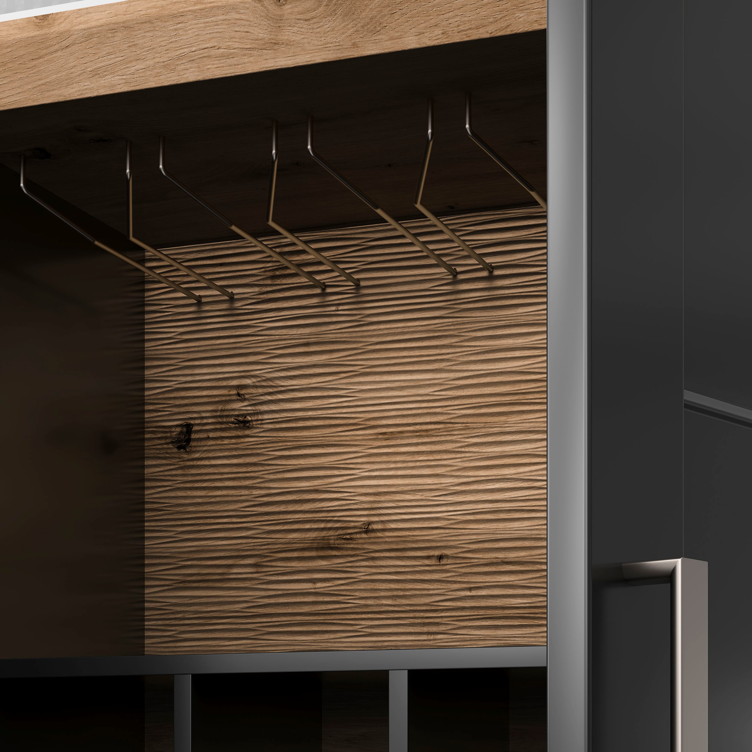 set one by Musterring Highboard »York«, Typ 19, mit 3 Schubkästen und Flaschenregal, Landhausstil, B 129cm