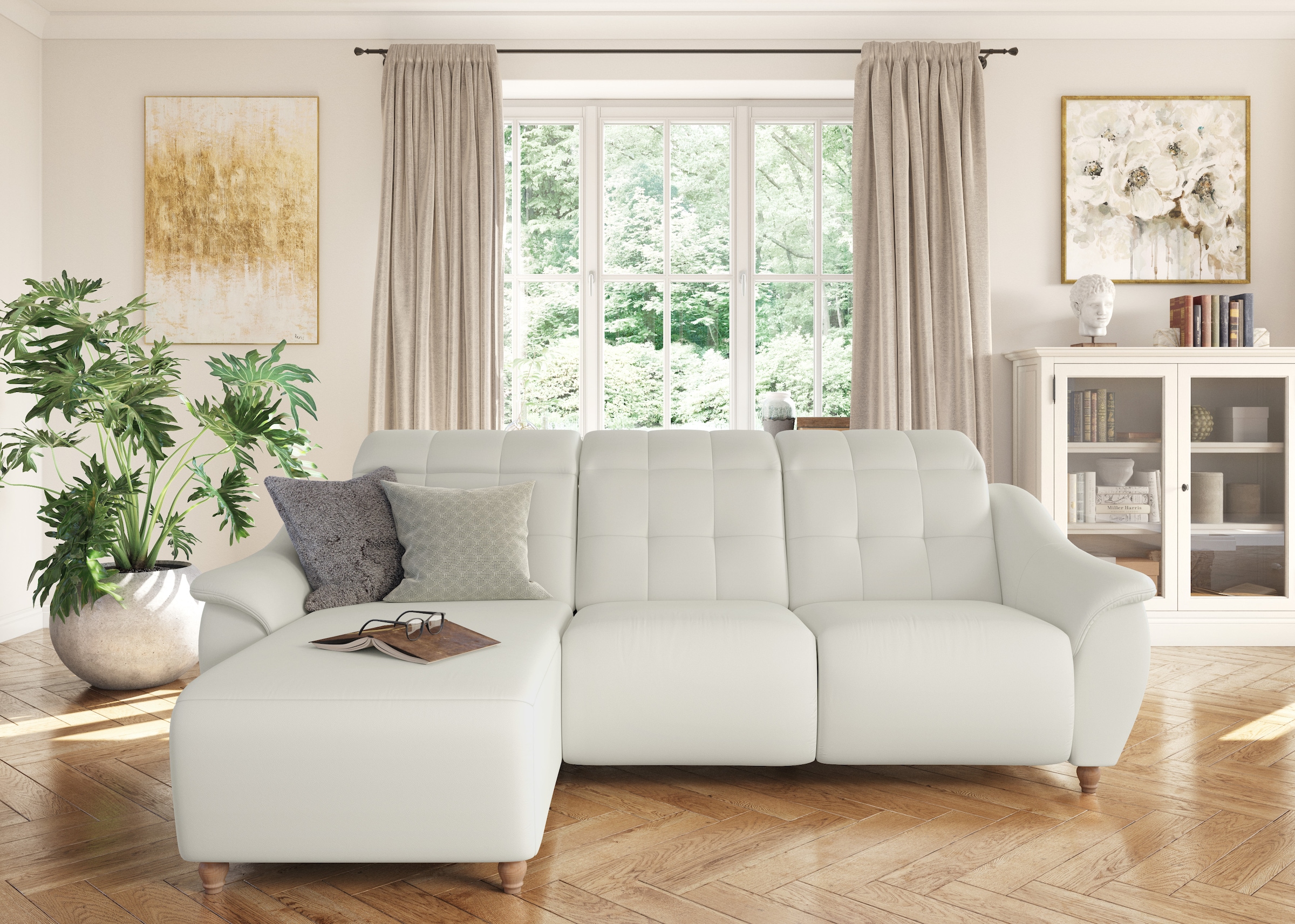 Home affaire Ecksofa »Boston L-Form« Kopfteilverstellung an jeder Sitzfläch günstig online kaufen