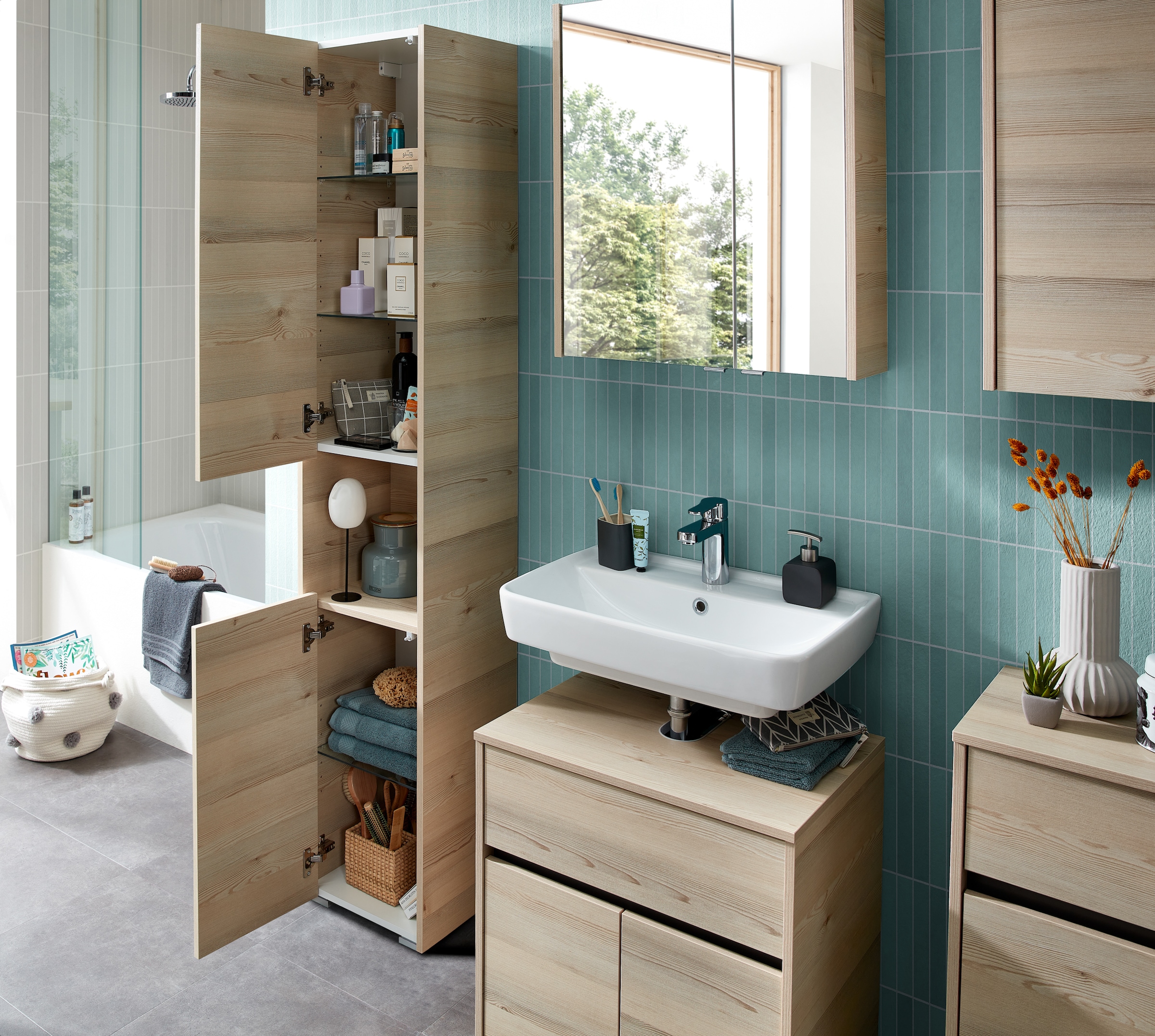 Saphir Badmöbel-Set »Quickset 393« Komplett-Set, 5 Stk. tlg.