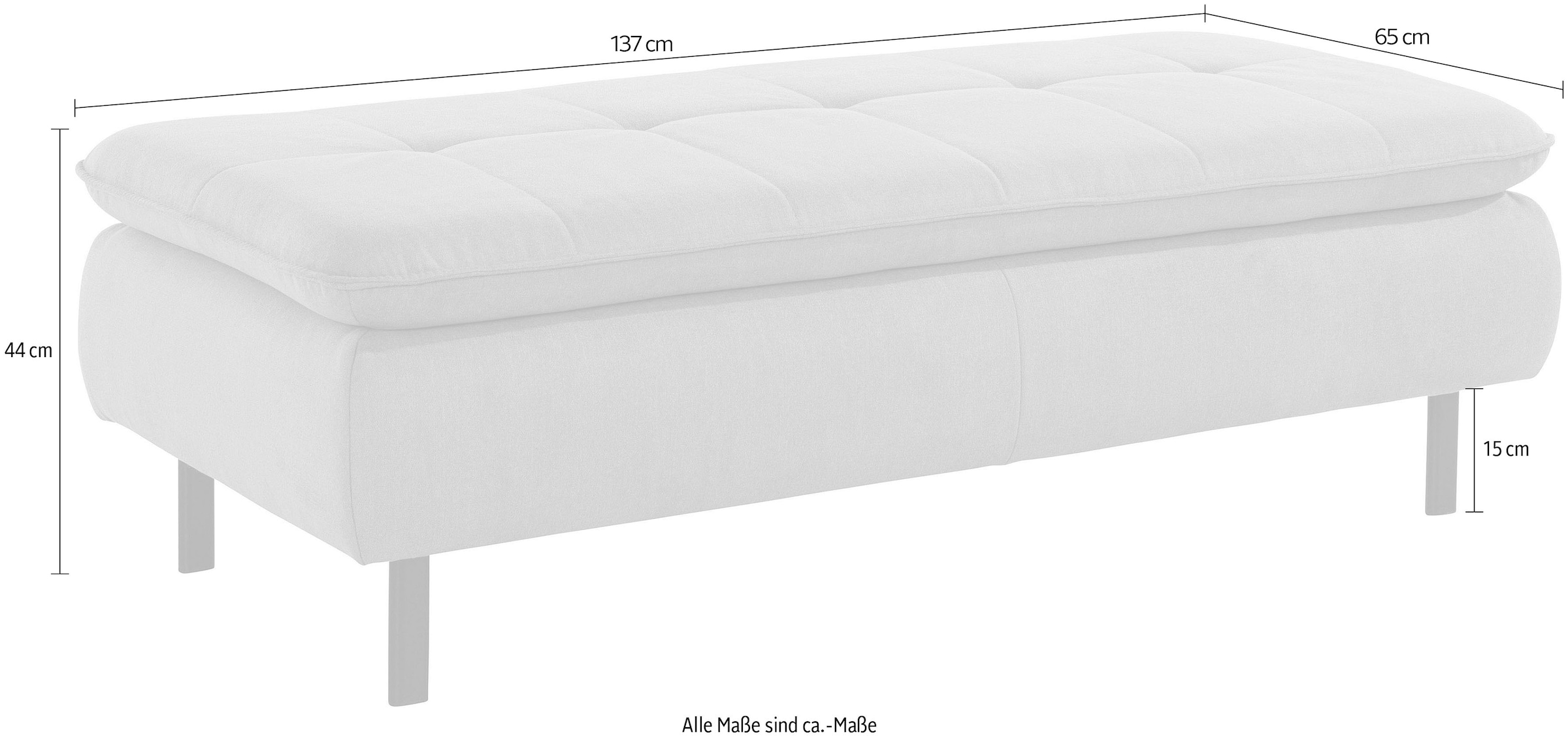 INOSIGN Hockerbank »Birkholm«, passend zur Serie "Birkholm", B/T/H: 137/65/44 cm