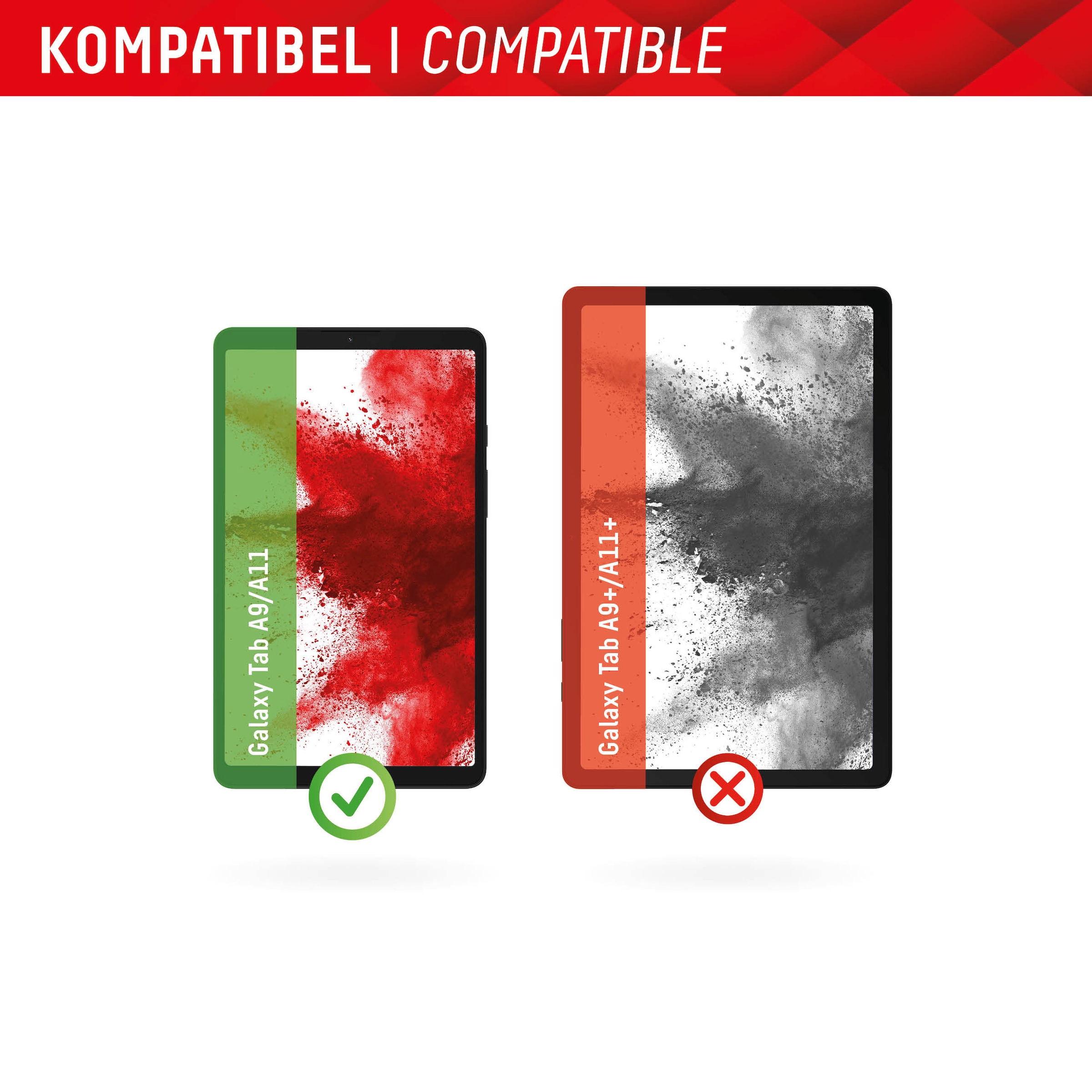 Displex Displayschutzglas »Tablet Glass« für Samsung Galaxy Tab A9;Samsung Galaxy Tab A11 Bildschirmschutz, Schutzglas, Splitterschutz, kratzfest