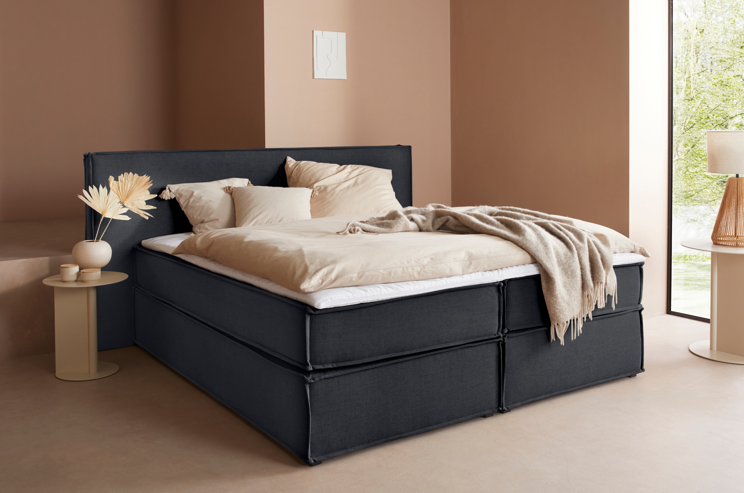 LeGer Home by Lena Gercke Boxspringbett "Yuma" incl. Topper, in 4 Breiten, günstig online kaufen