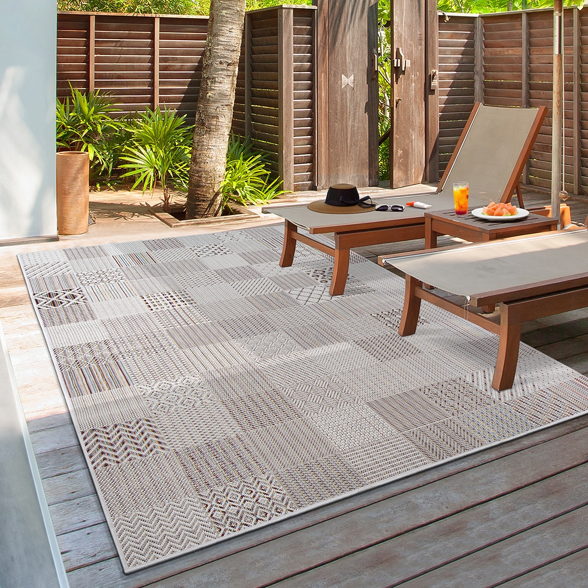 the carpet Teppich »Lagos«, rechteckig, 5 mm Höhe, moderner robuster In und Outdoor Teppich
