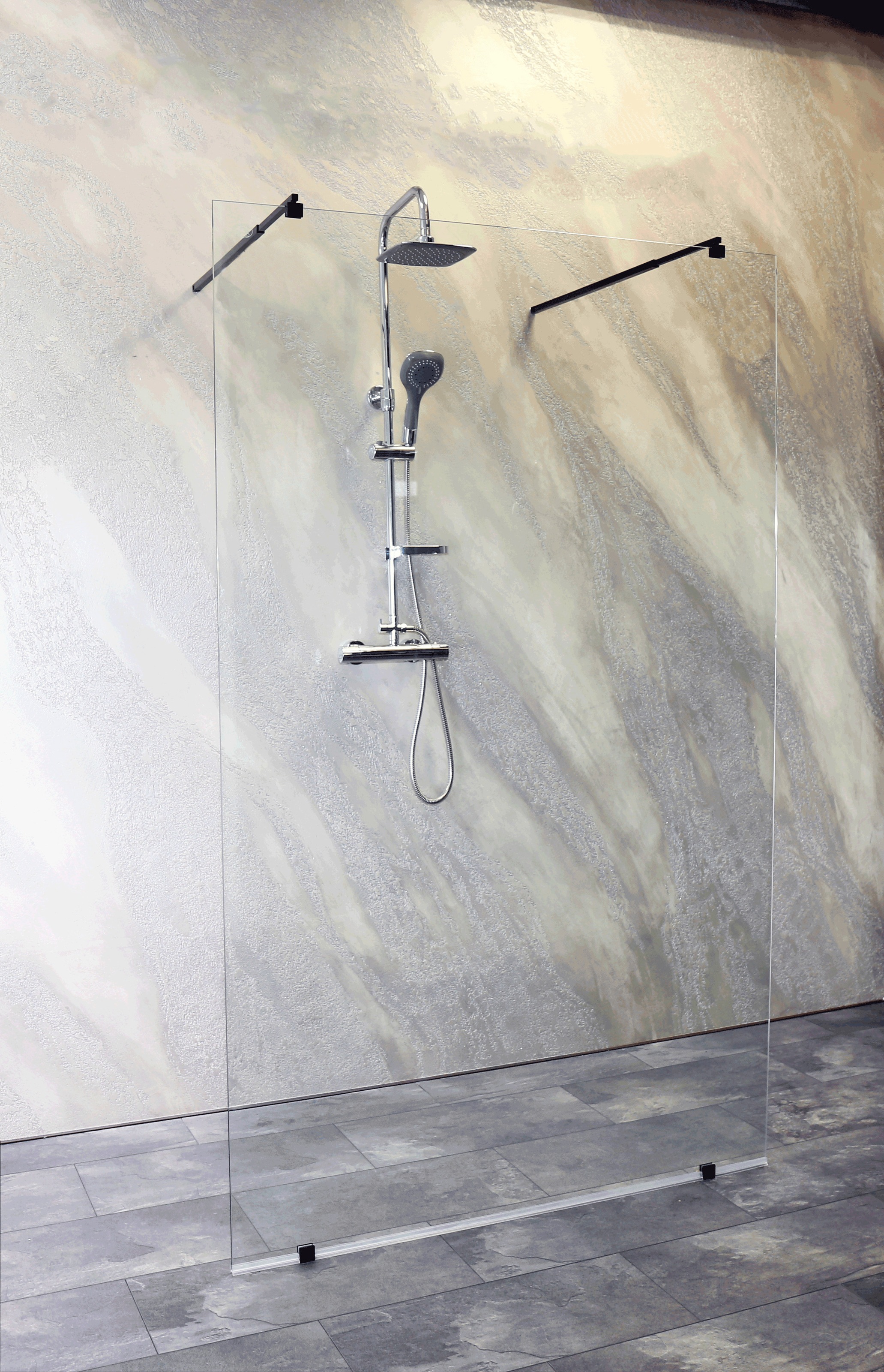 Sanotechnik Walk-in-Dusche »Freedom I  Black«