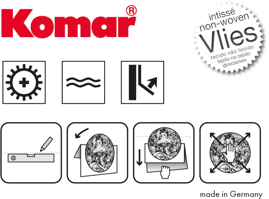 Komar Wandtattoo »selbstklebendes Vlies, Winter Tropics Black Panther, Gr. 125 x 125 cm«, (1 St.), rund und selbstklebend