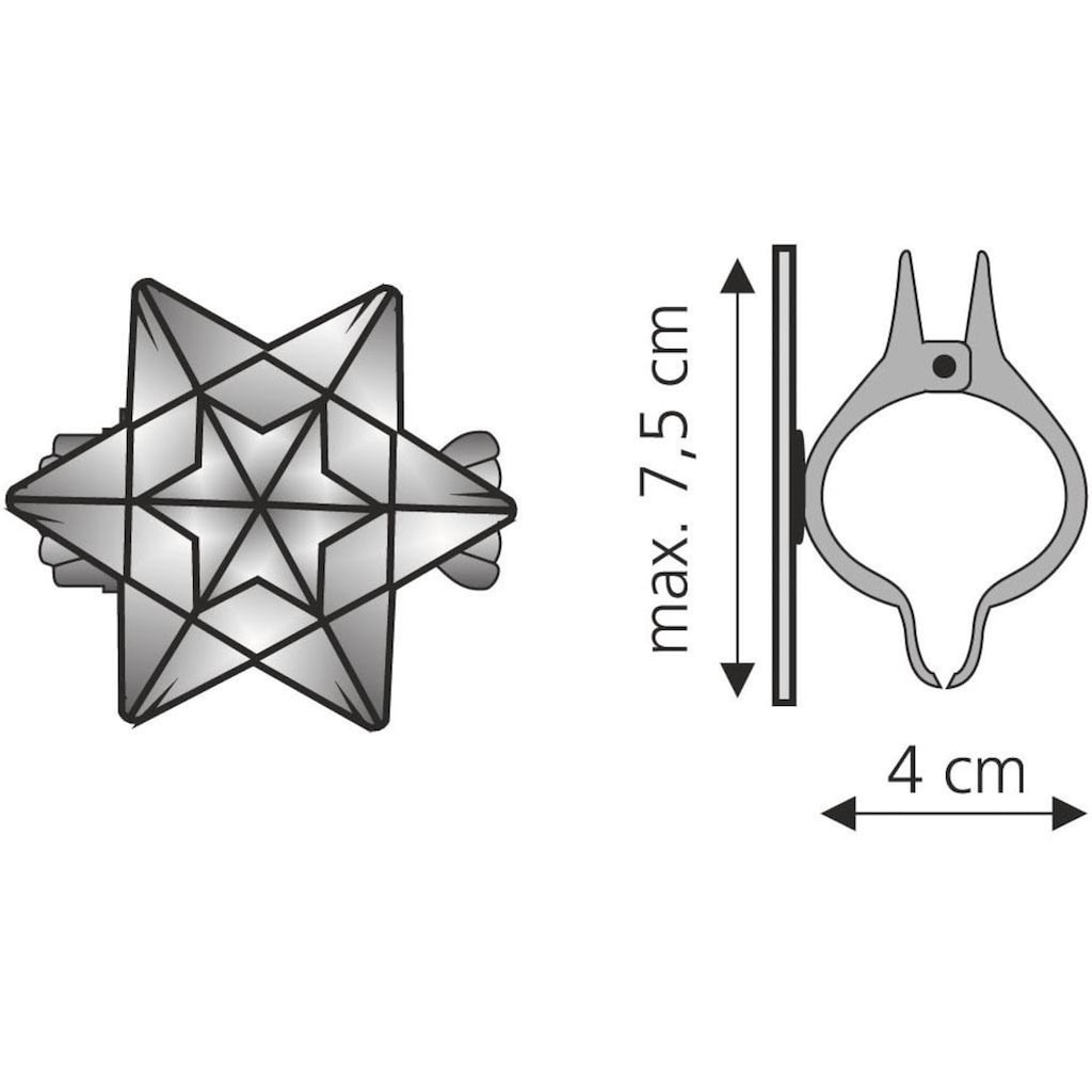 Liedeco Dekoklammer »Orbit«, (Packung, 2 St.)