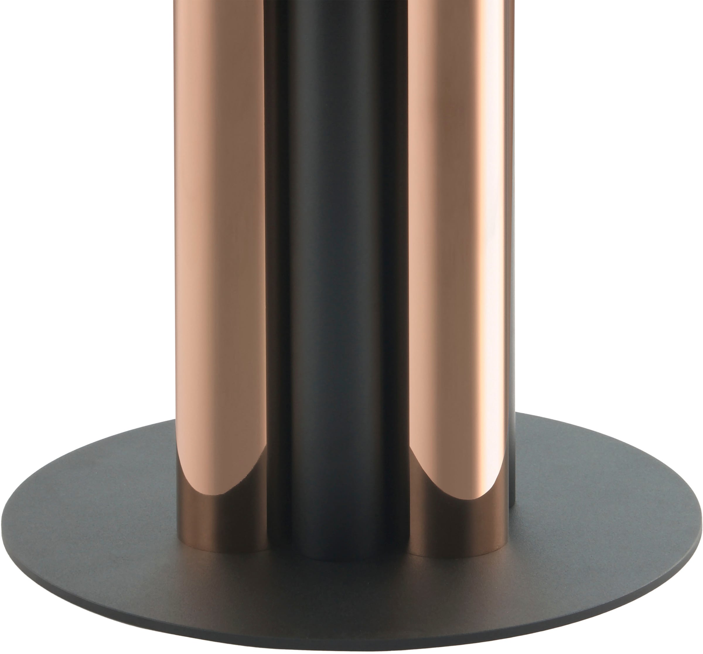 Kayoom Beistelltisch »Ontario 225, Runde  Glasplatte aus Sicherheitsglas, 100% Edelstahl« 1 Stk. tlg. Modernes Design, zweifarbiges Säulengestell, Eyecatcher Element