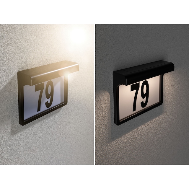Paulmann LED Außen-Wandleuchte »Hausnummer«, 1 flammig-flammig, LED-Modul,  IP44, 3000K, Schwarz online bestellen