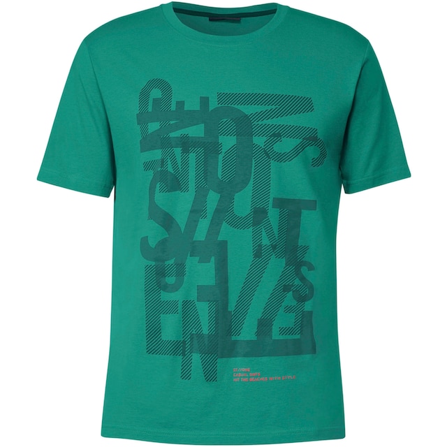 STREET ONE MEN T-Shirt, mit Wordingprint auf der Vorderseite online bei